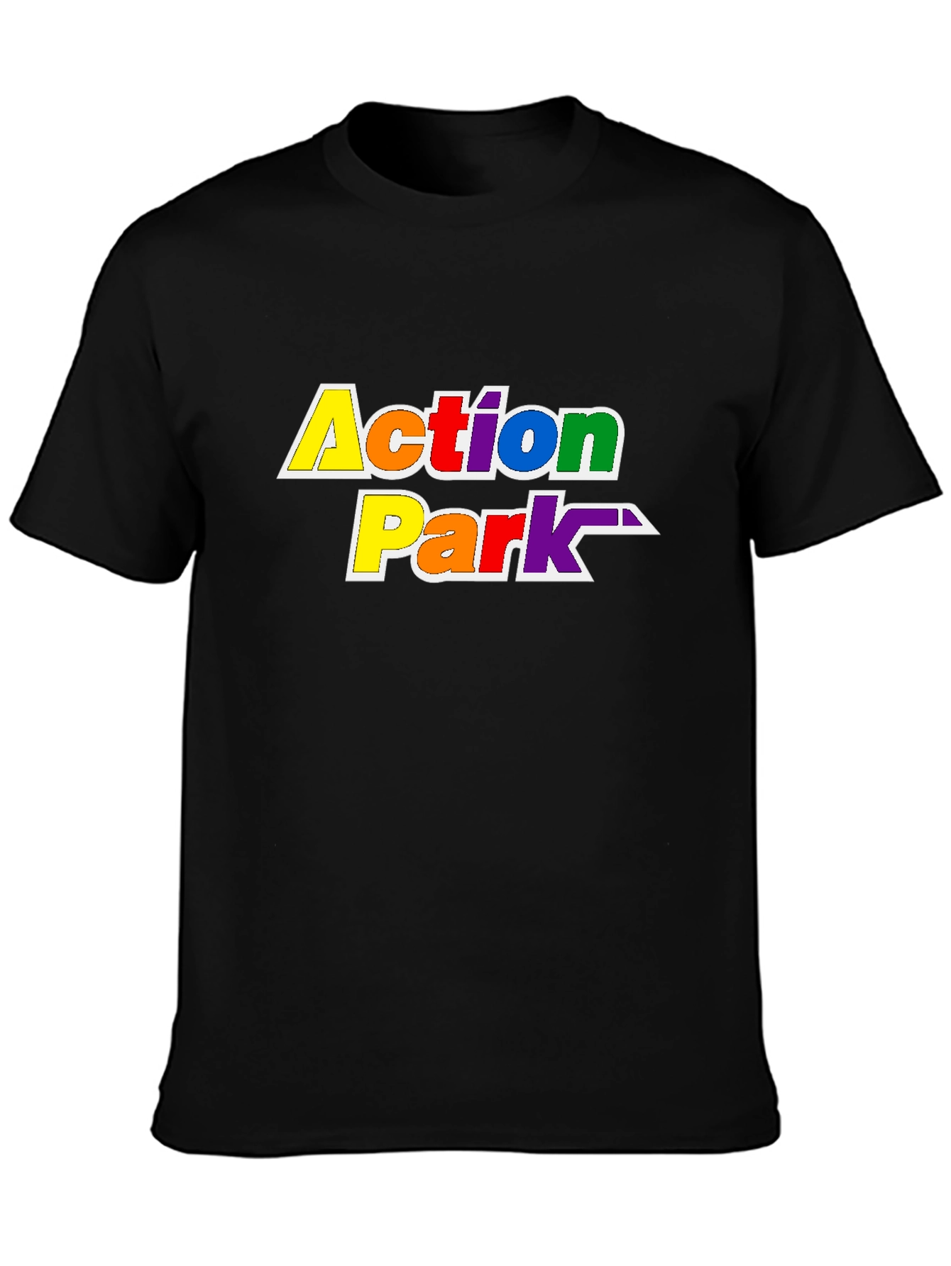 Action Park Rainbow Graphic Tee - Black