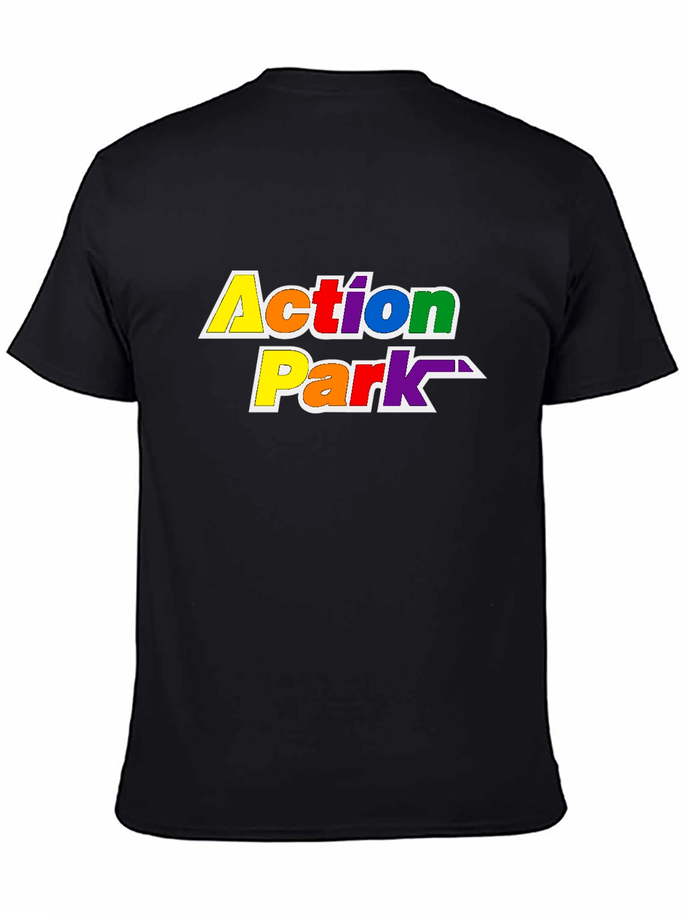Action Park Rainbow Graphic Tee - Black
