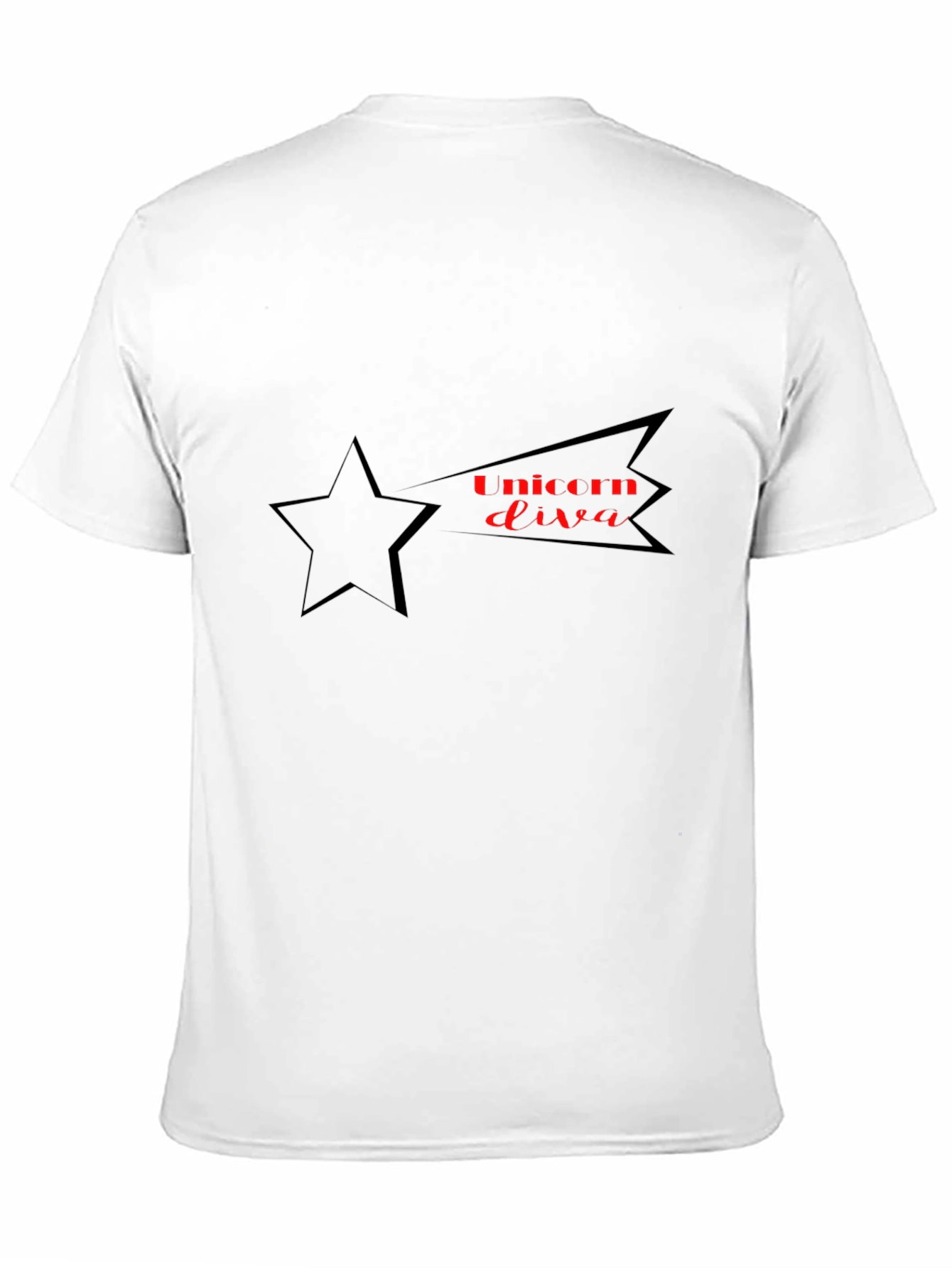 Unicorn Diva Star Tee - Black