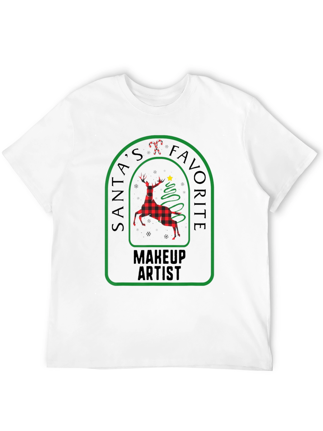 Santas Favorite Makeup Artist Christmas T-Shirt
