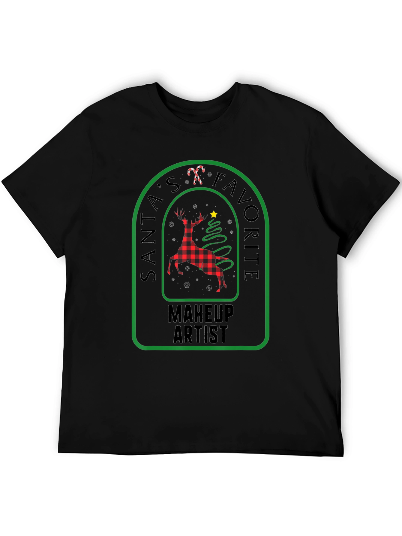 Santas Favorite Makeup Artist Christmas T-Shirt