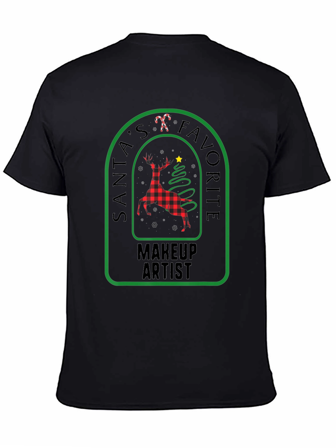 Santas Favorite Makeup Artist Christmas T-Shirt