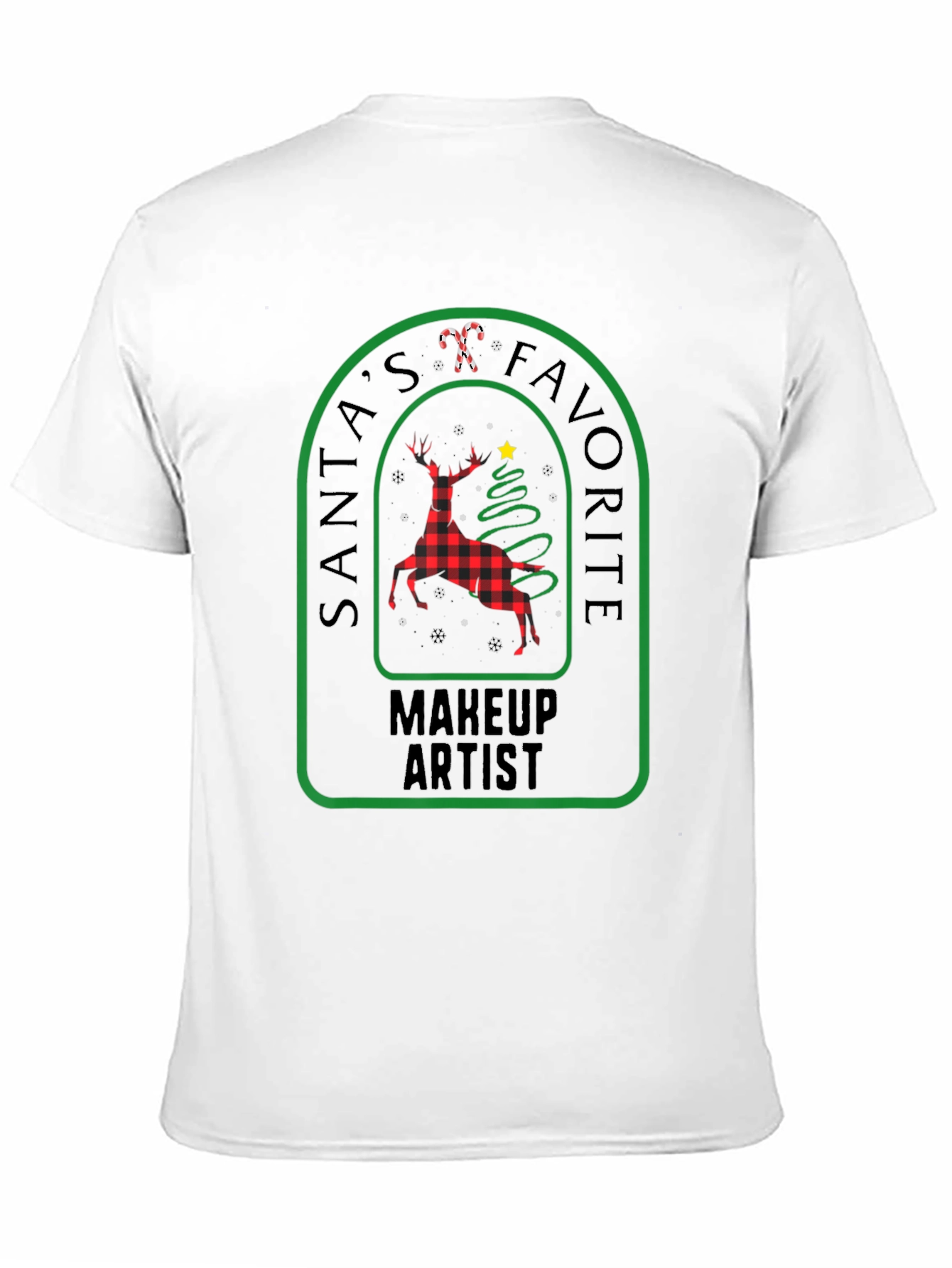Santas Favorite Makeup Artist Christmas T-Shirt