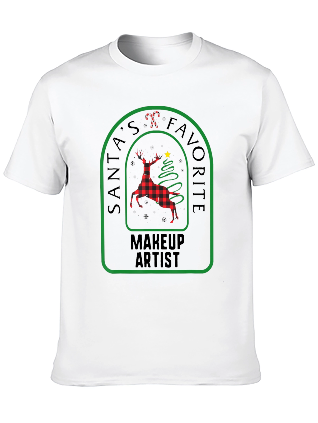 Santas Favorite Makeup Artist Christmas T-Shirt