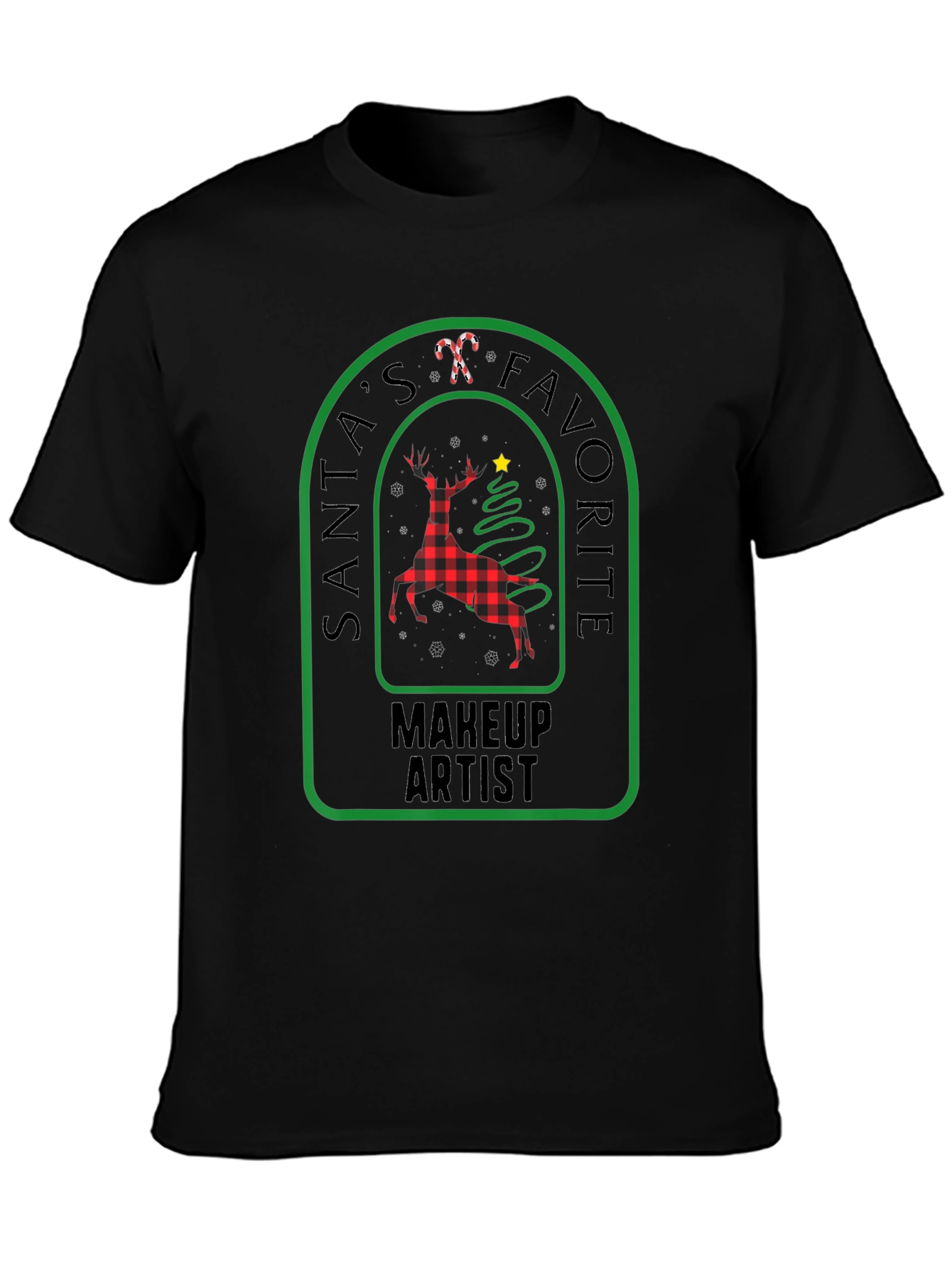 Santas Favorite Makeup Artist Christmas T-Shirt