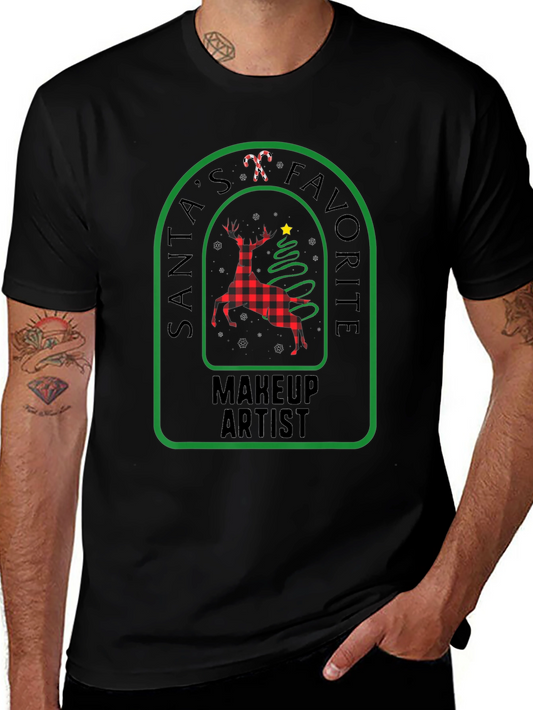 Santas Favorite Makeup Artist Christmas T-Shirt