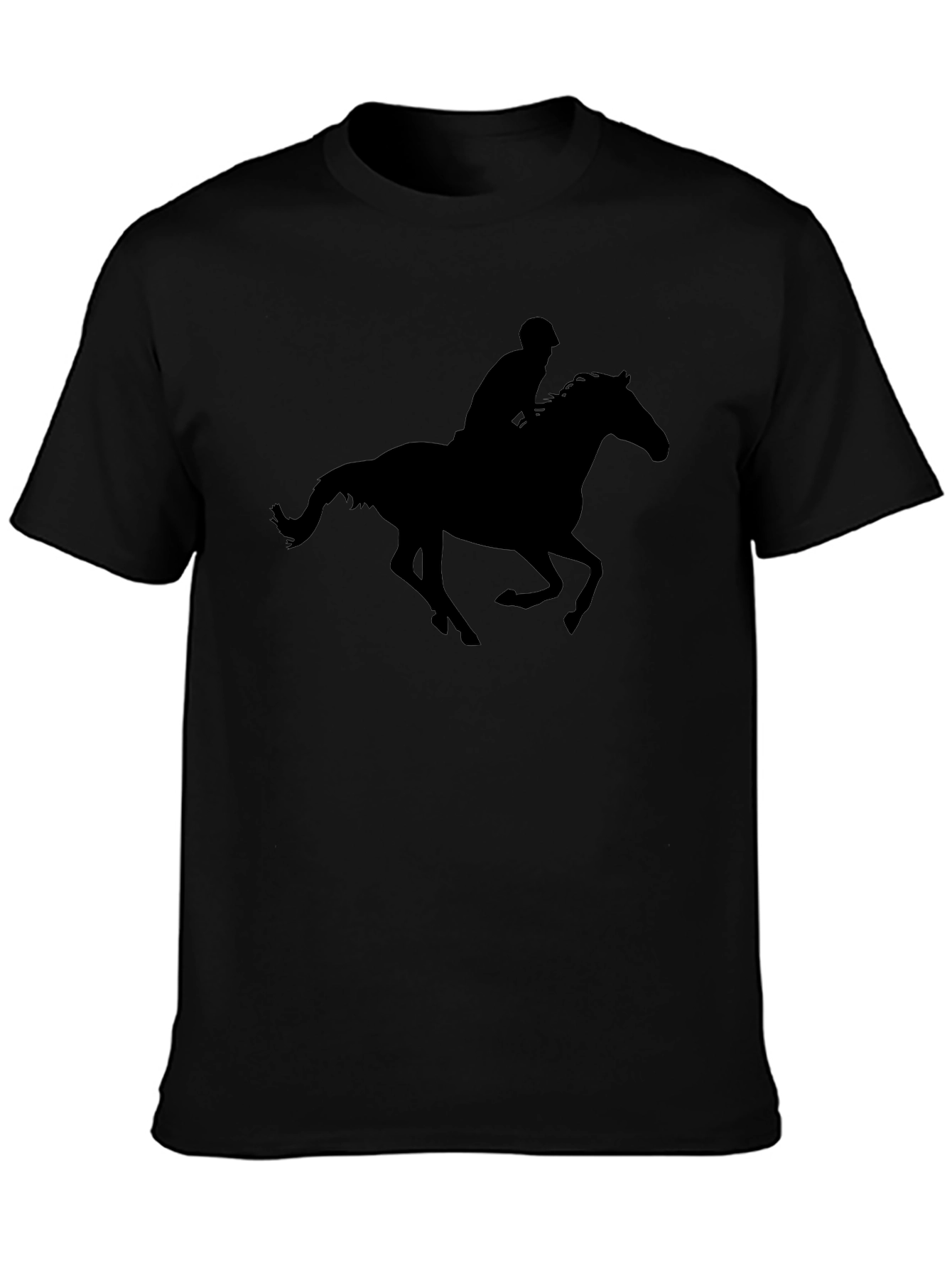 Equestrian Silhouette T-Shirt - Black Graphic Tee