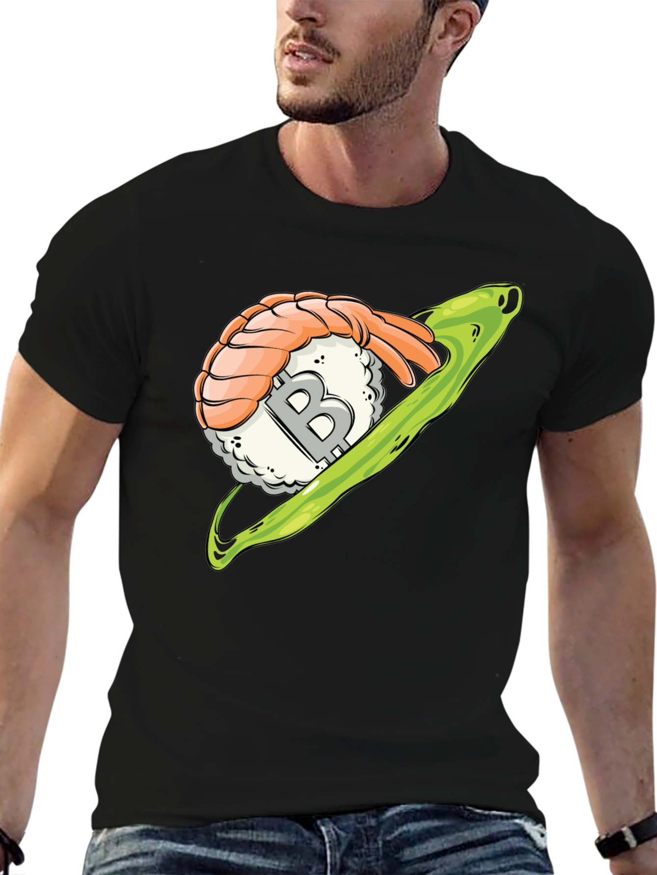 Sushi Bitcoin Black T-Shirt