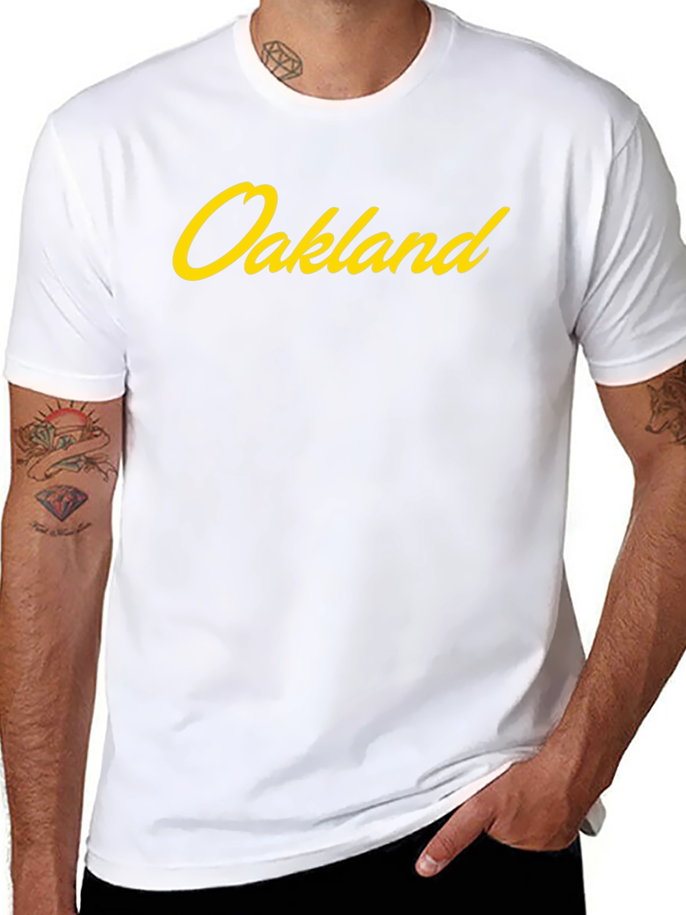 Oakland Graphic Tee - Stylish Mens Black T-Shirt