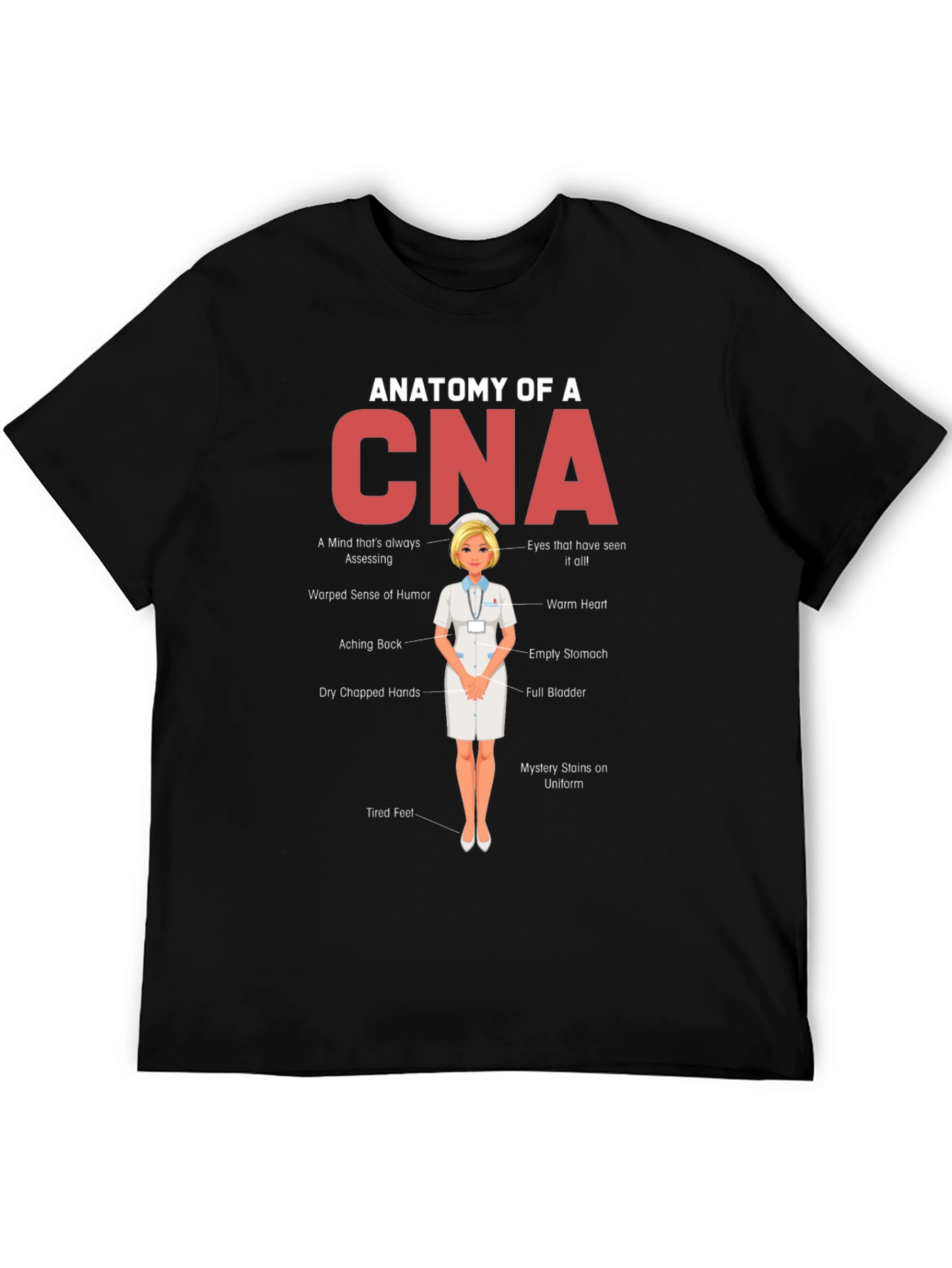 Anatomy of a CNA Graphic T-Shirt - Novelty Tee