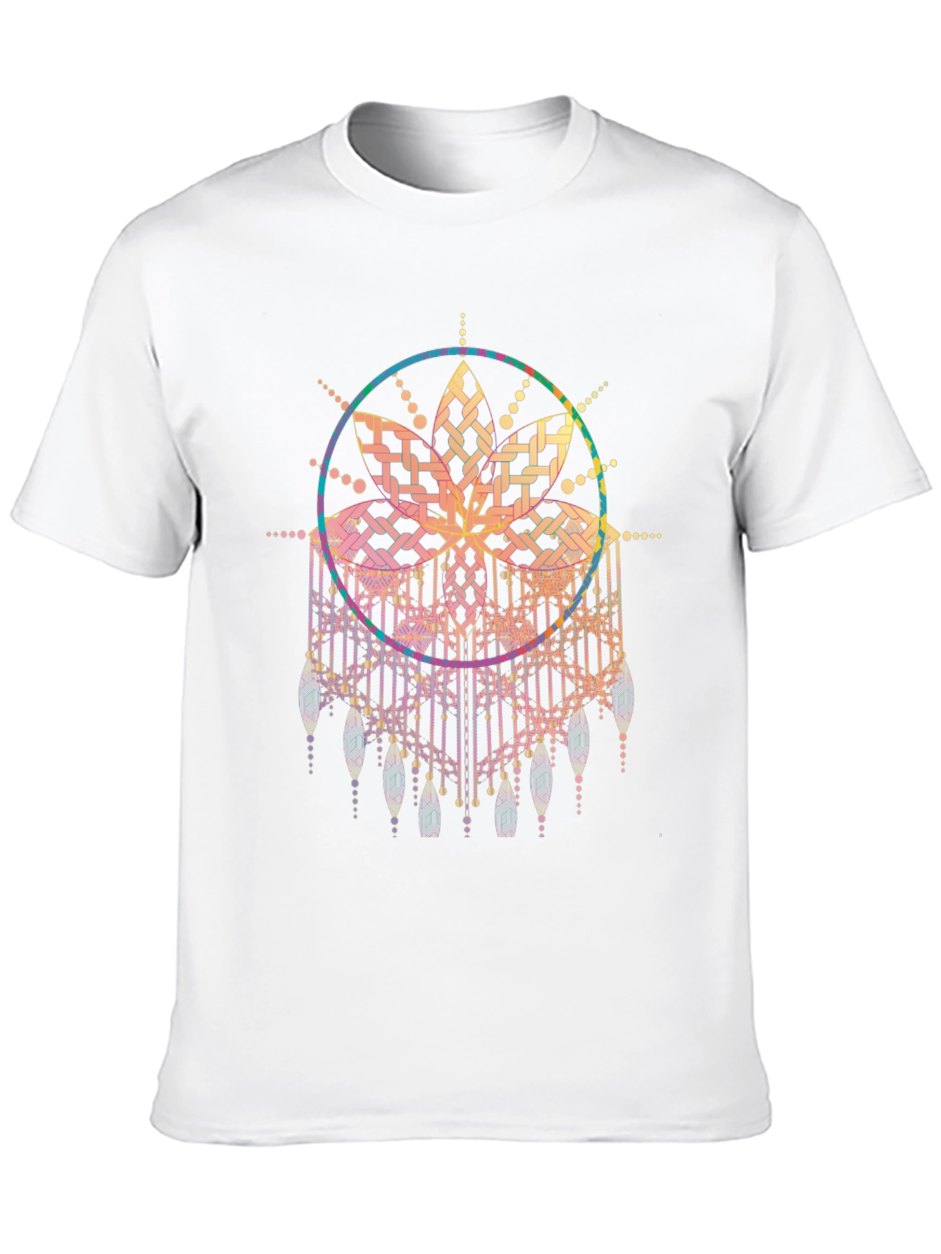 Boho Mandala Graphic Tee - Black Cotton Comfort
