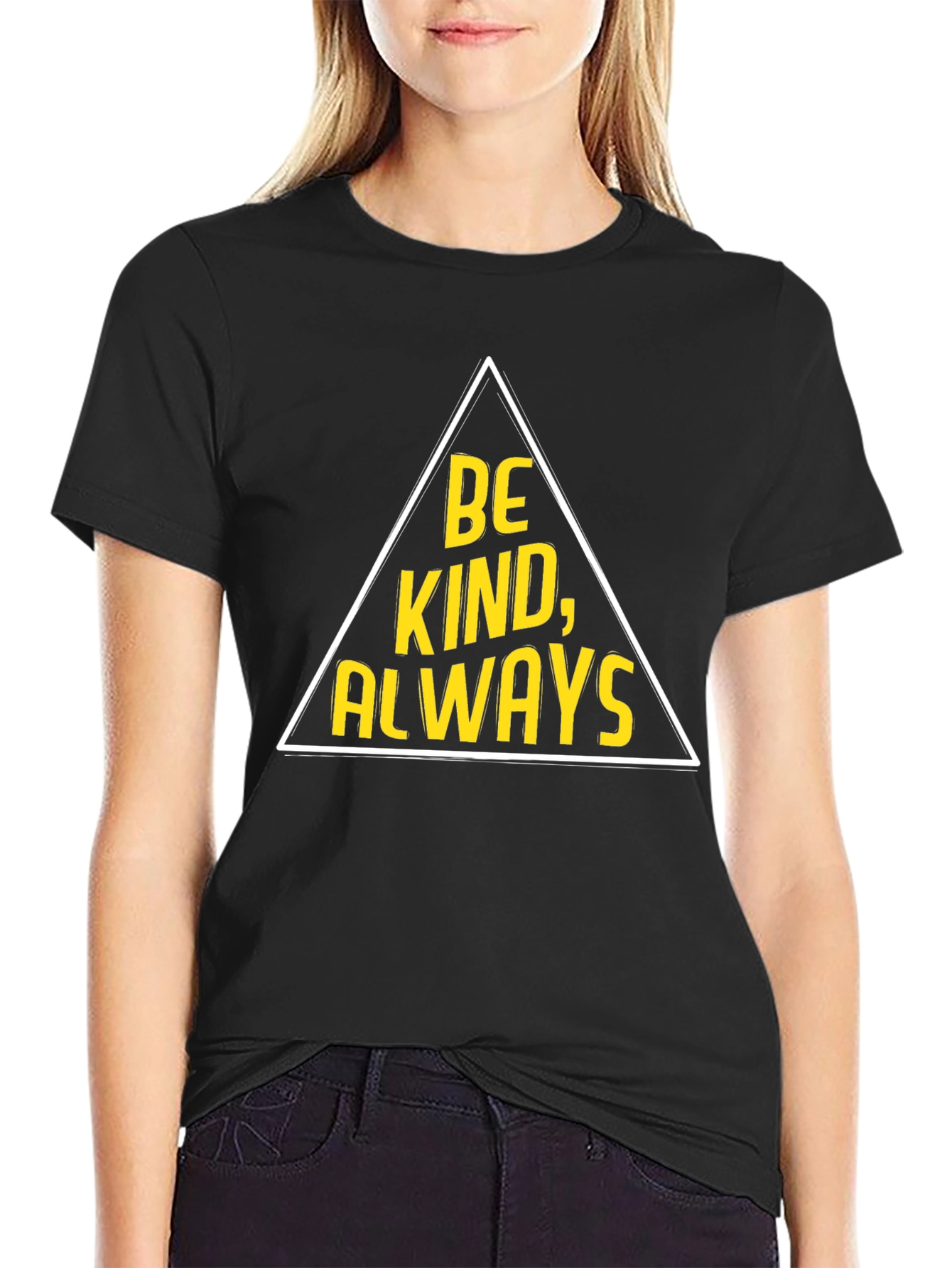 Be Kind Always Graphic Tee - Black Cotton T-Shirt