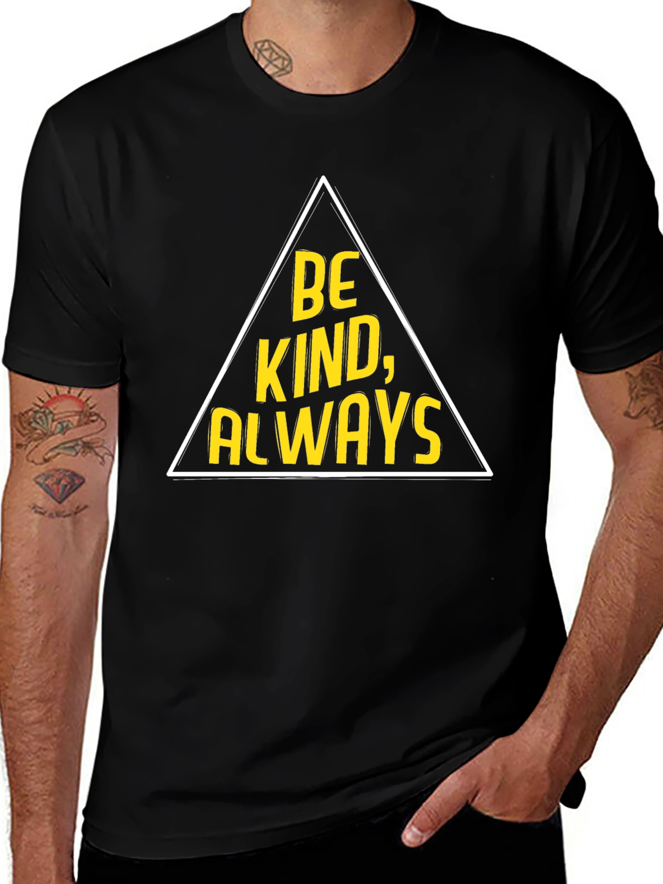 Be Kind Always Graphic Tee - Black Cotton T-Shirt