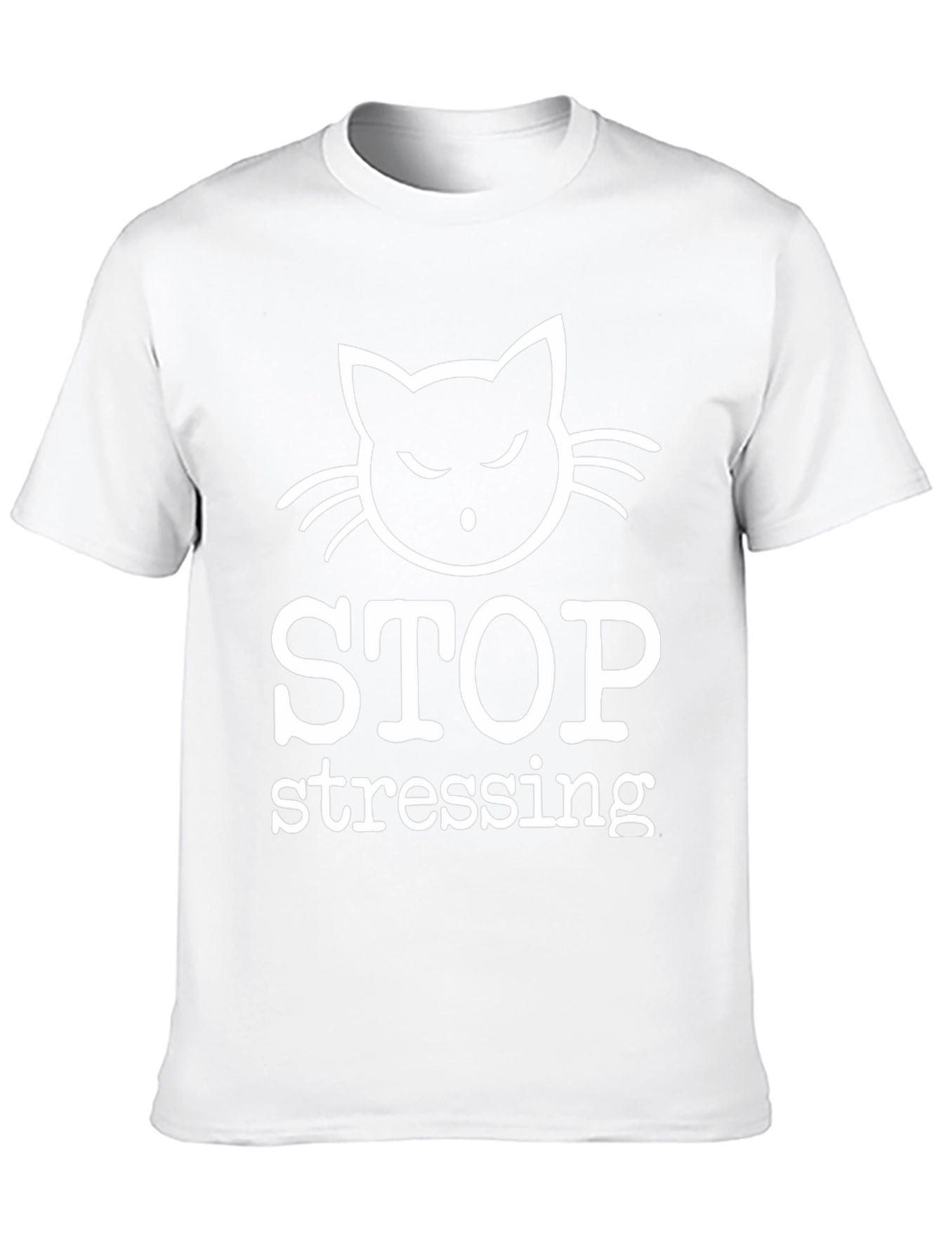 Stop Stressing Cat T-Shirt - Relax & Unwind!
