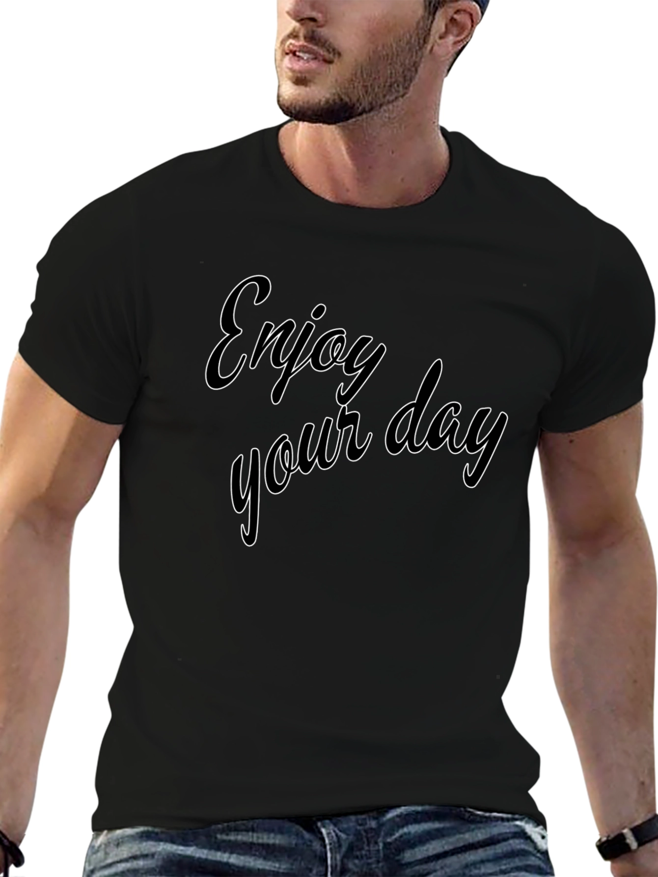 Enjoy Your Day Black Tee