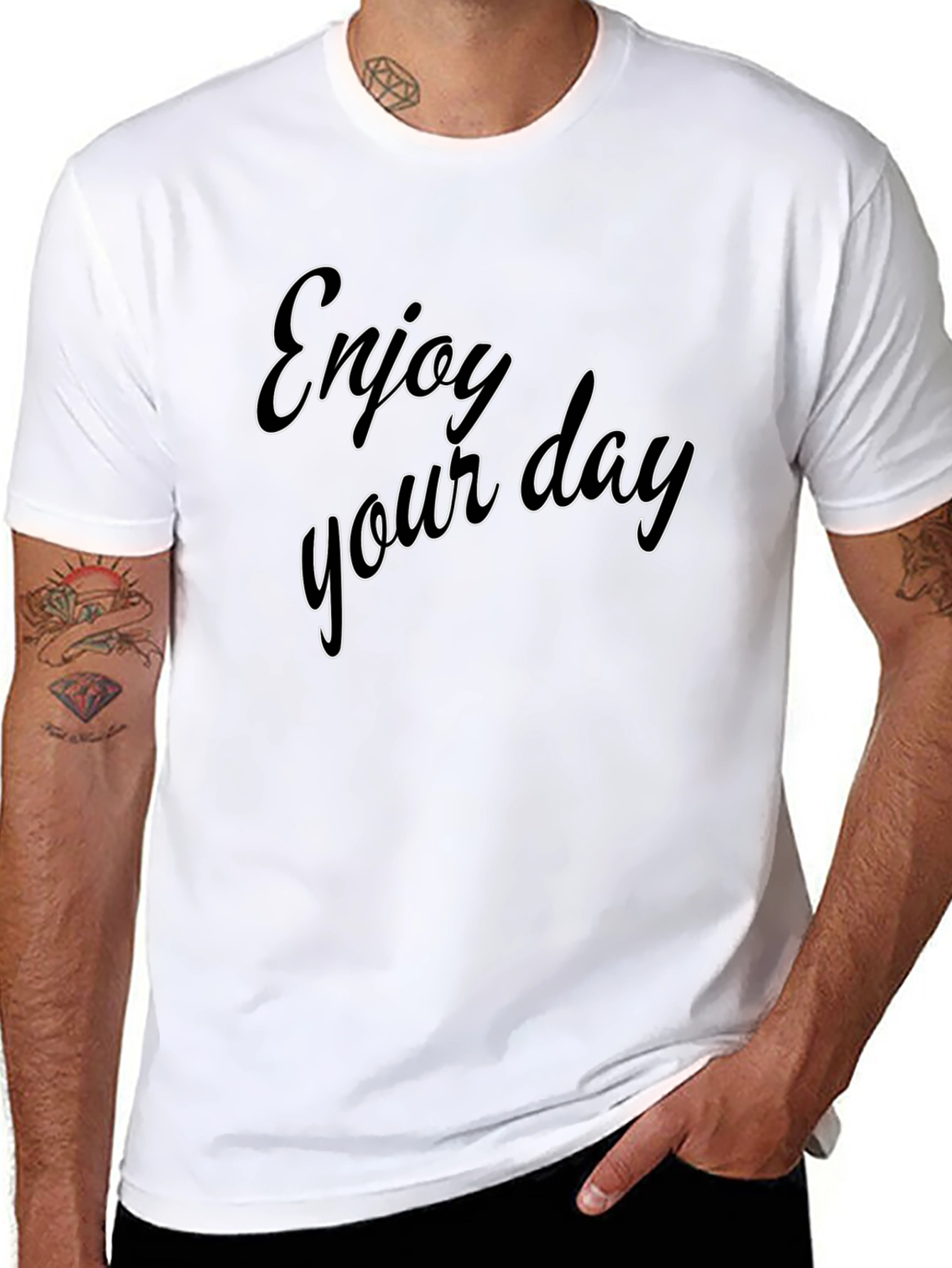 Enjoy Your Day Black Tee