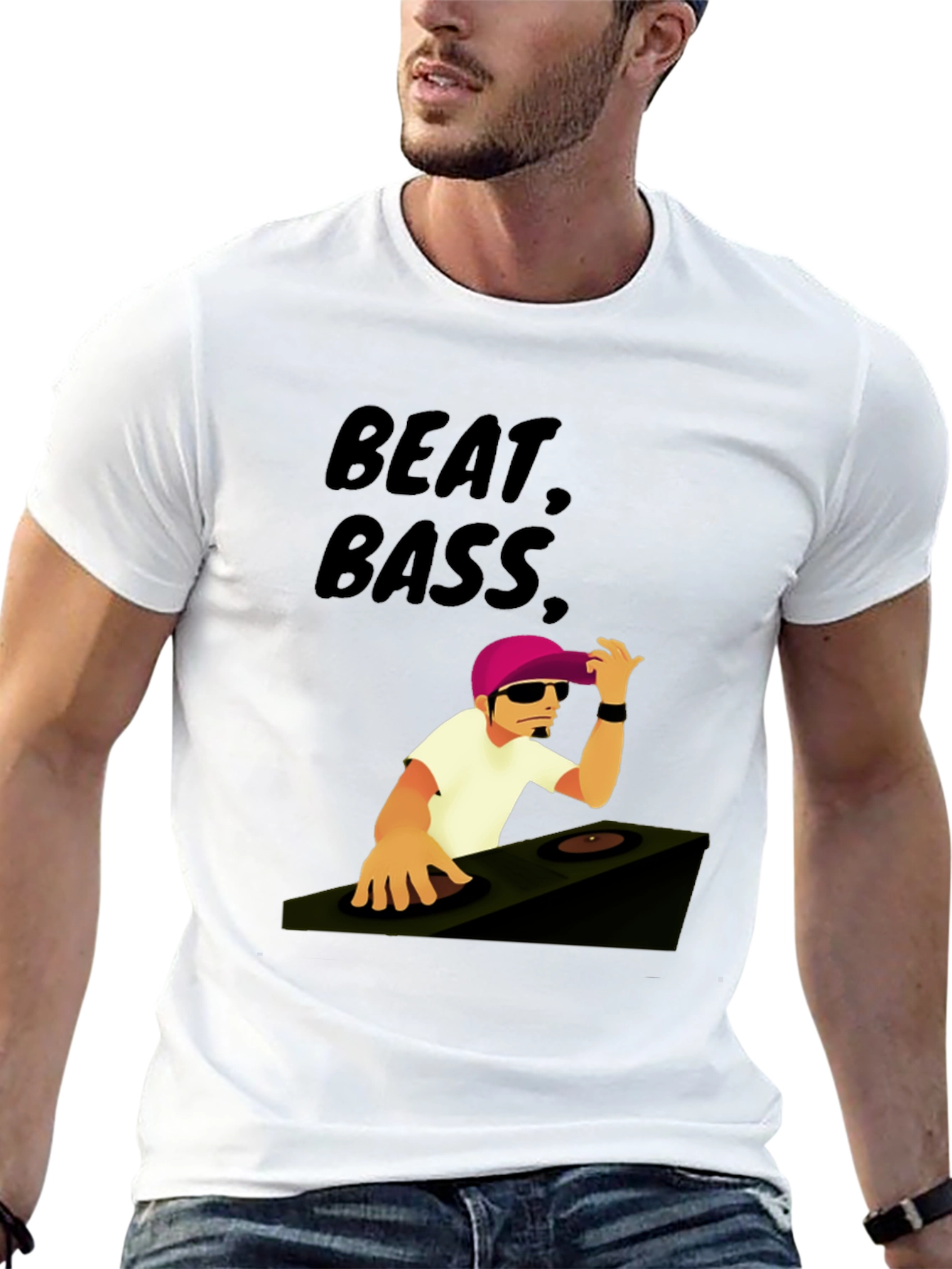 Beat Bass DJ Graphic T-Shirt - Cool Music Tee