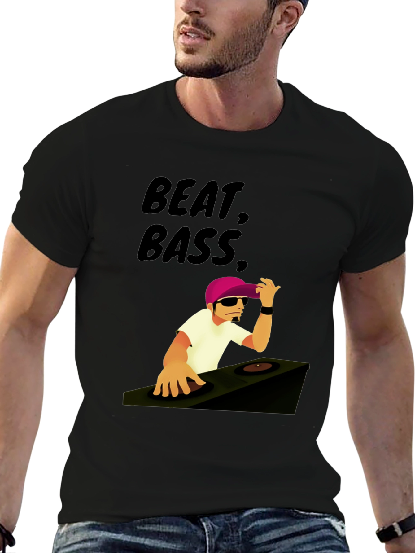 Beat Bass DJ Graphic T-Shirt - Cool Music Tee