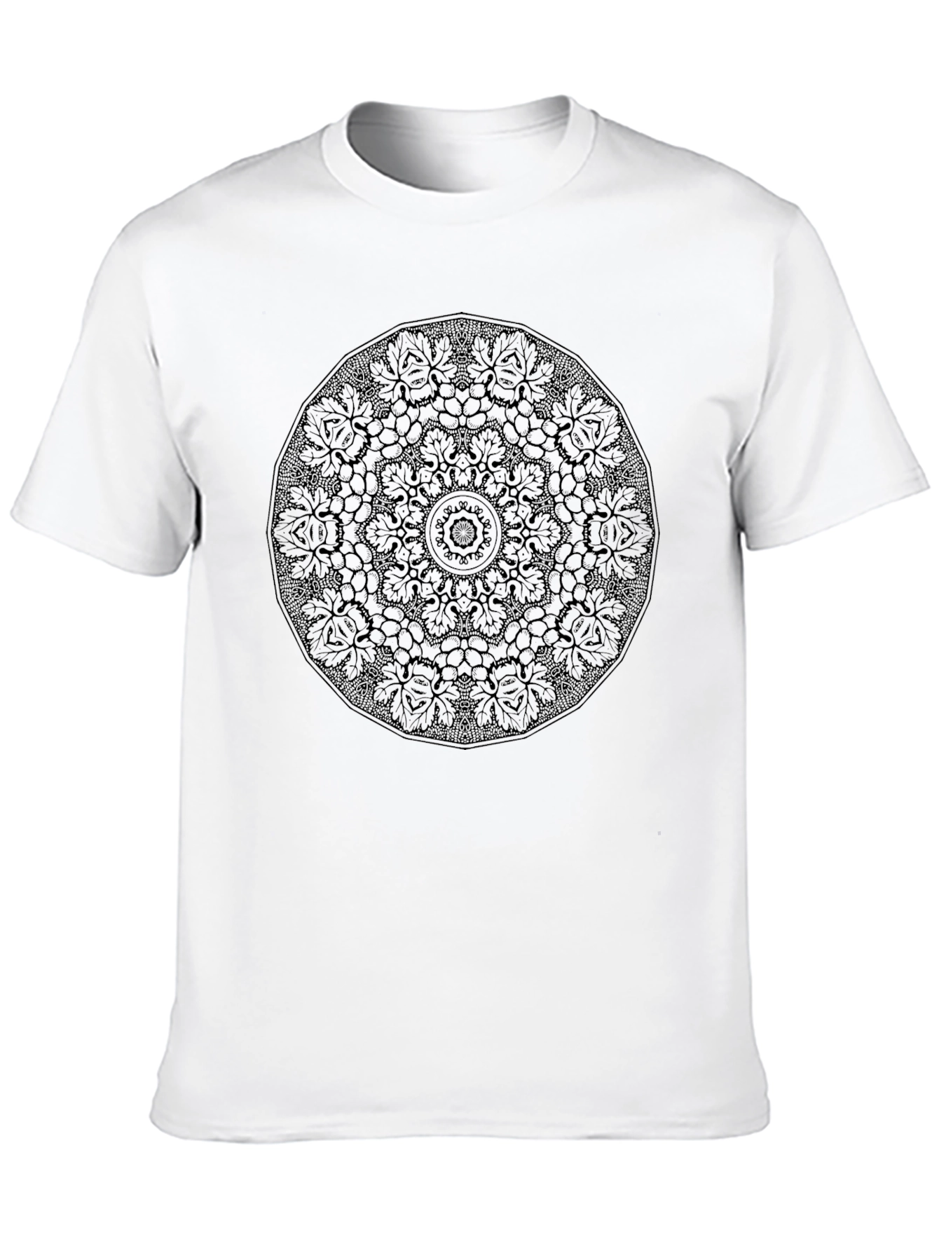 Black Mandala Graphic Tee - Stylish Casual Wear