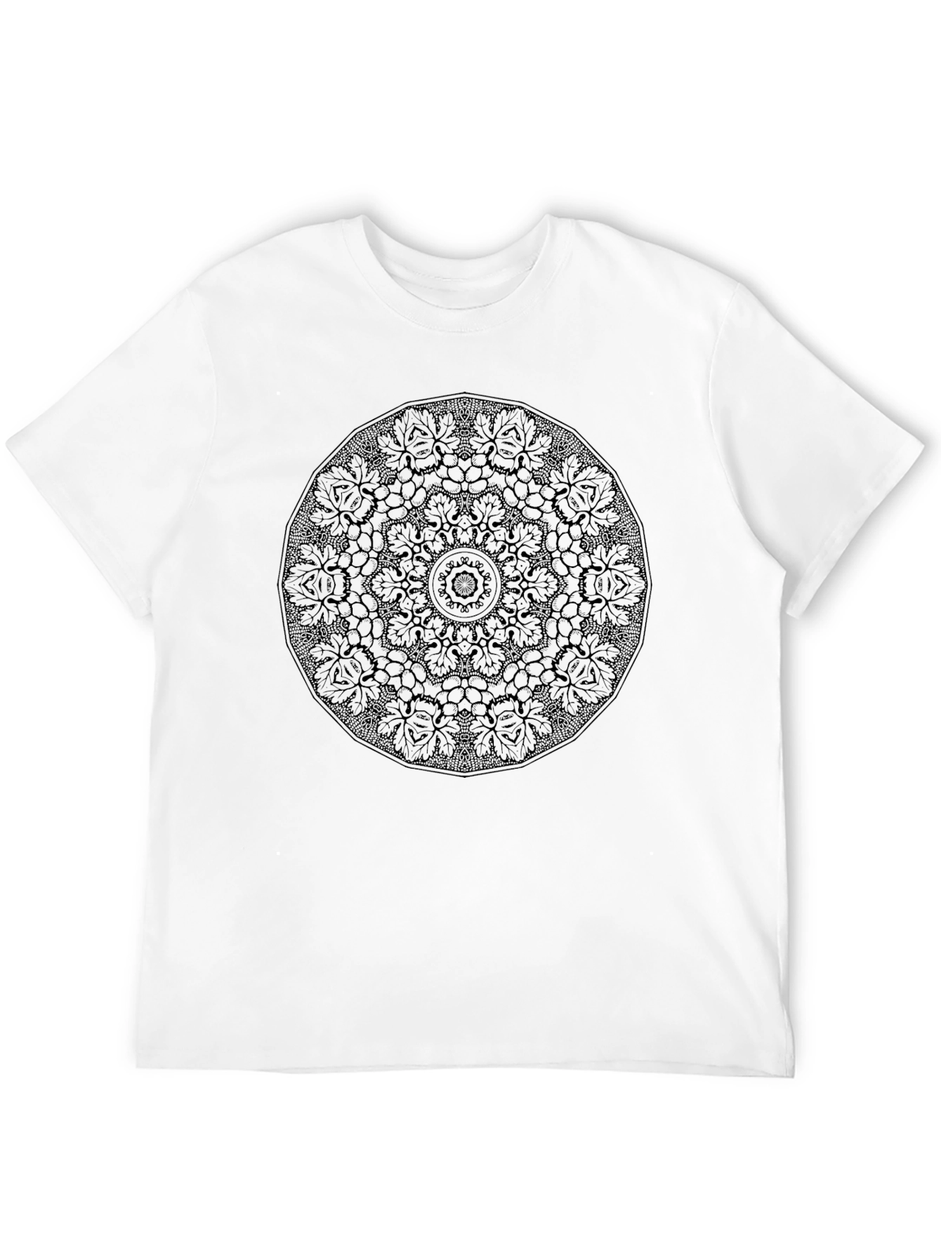 Black Mandala Graphic Tee - Stylish Casual Wear