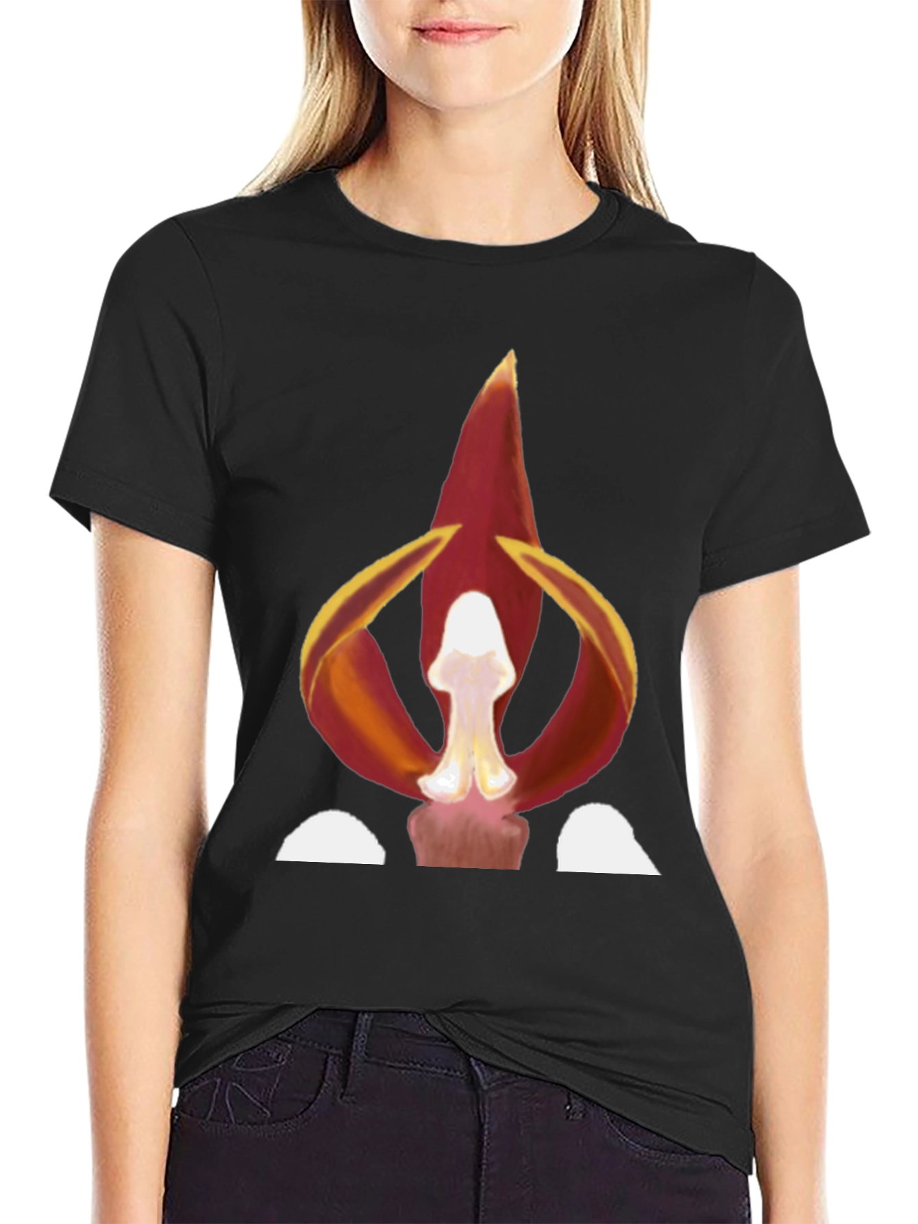 Fiery Bloom Graphic Tee - Bold Statement Shirt