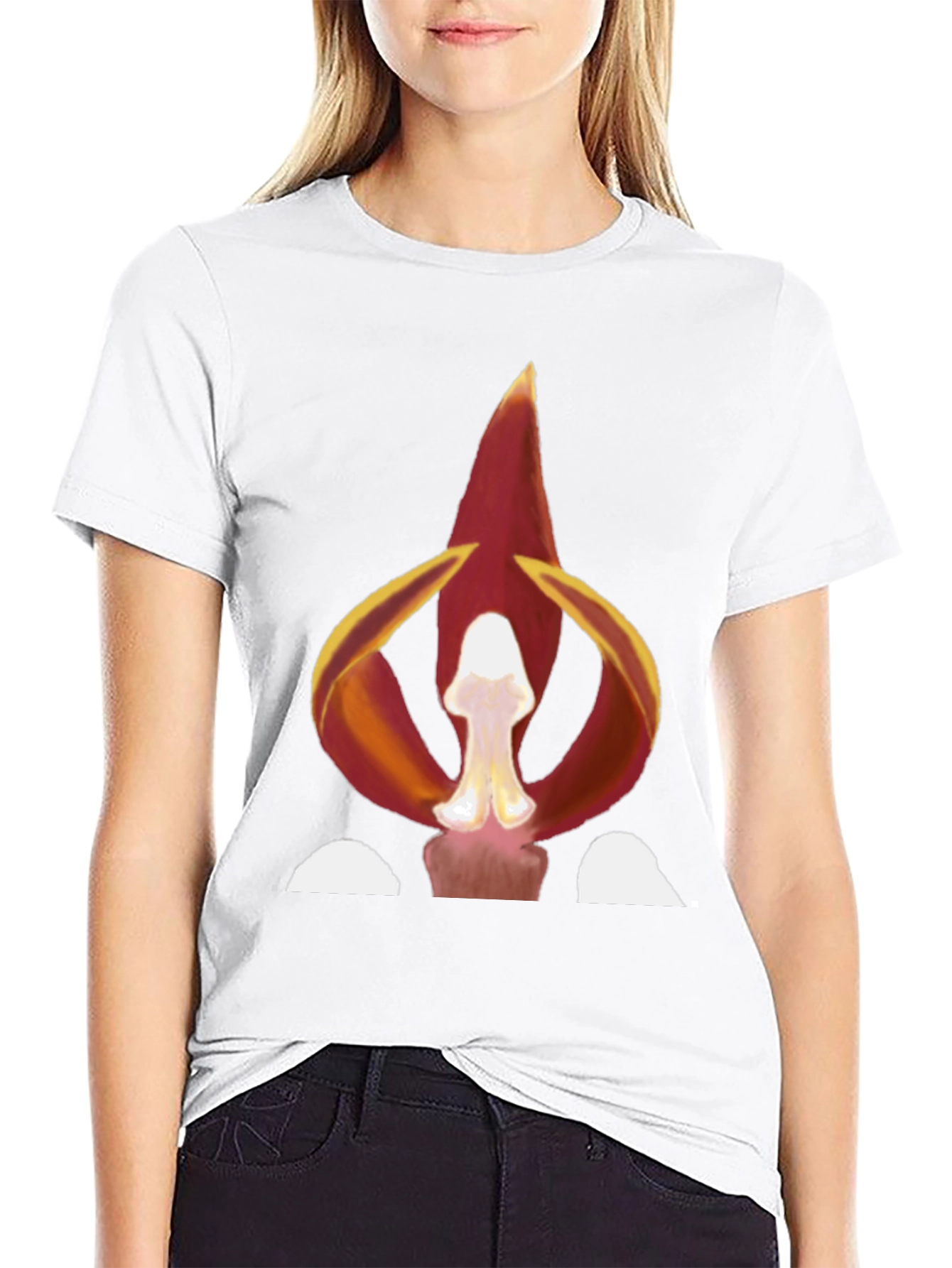 Fiery Bloom Graphic Tee - Bold Statement Shirt