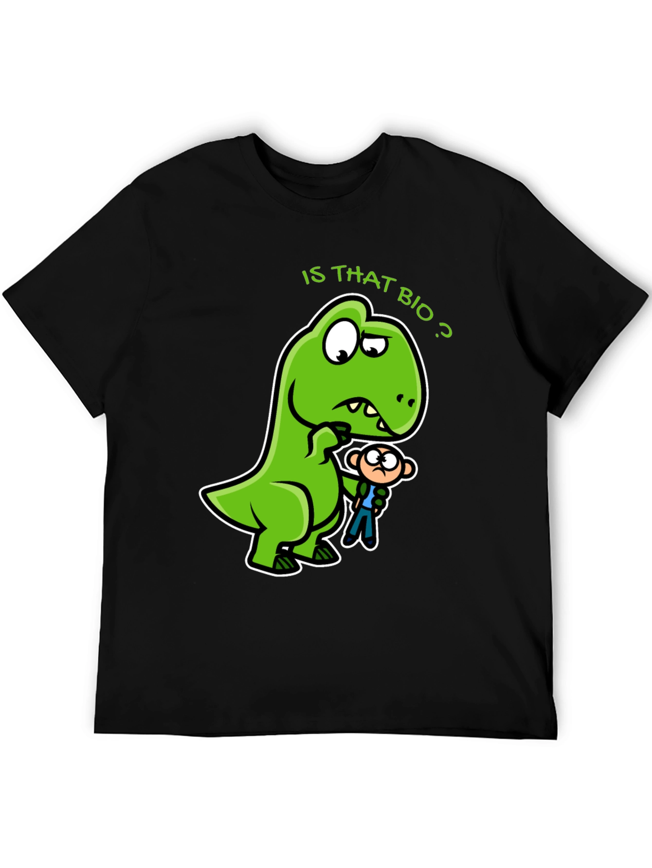 Is That Bio? Funny Dinosaur Graphic T-Shirt
