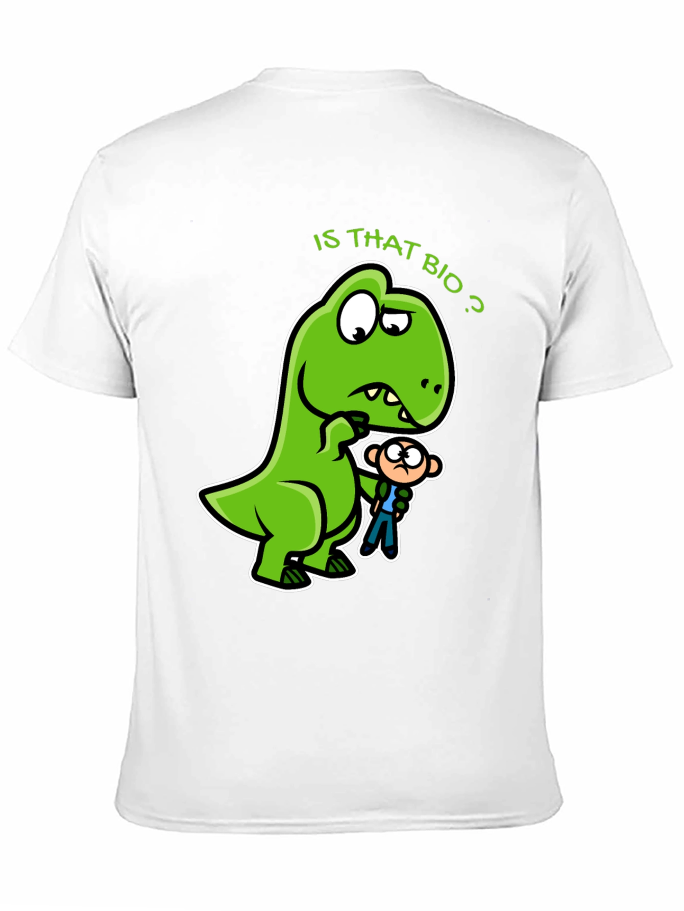Is That Bio? Funny Dinosaur Graphic T-Shirt