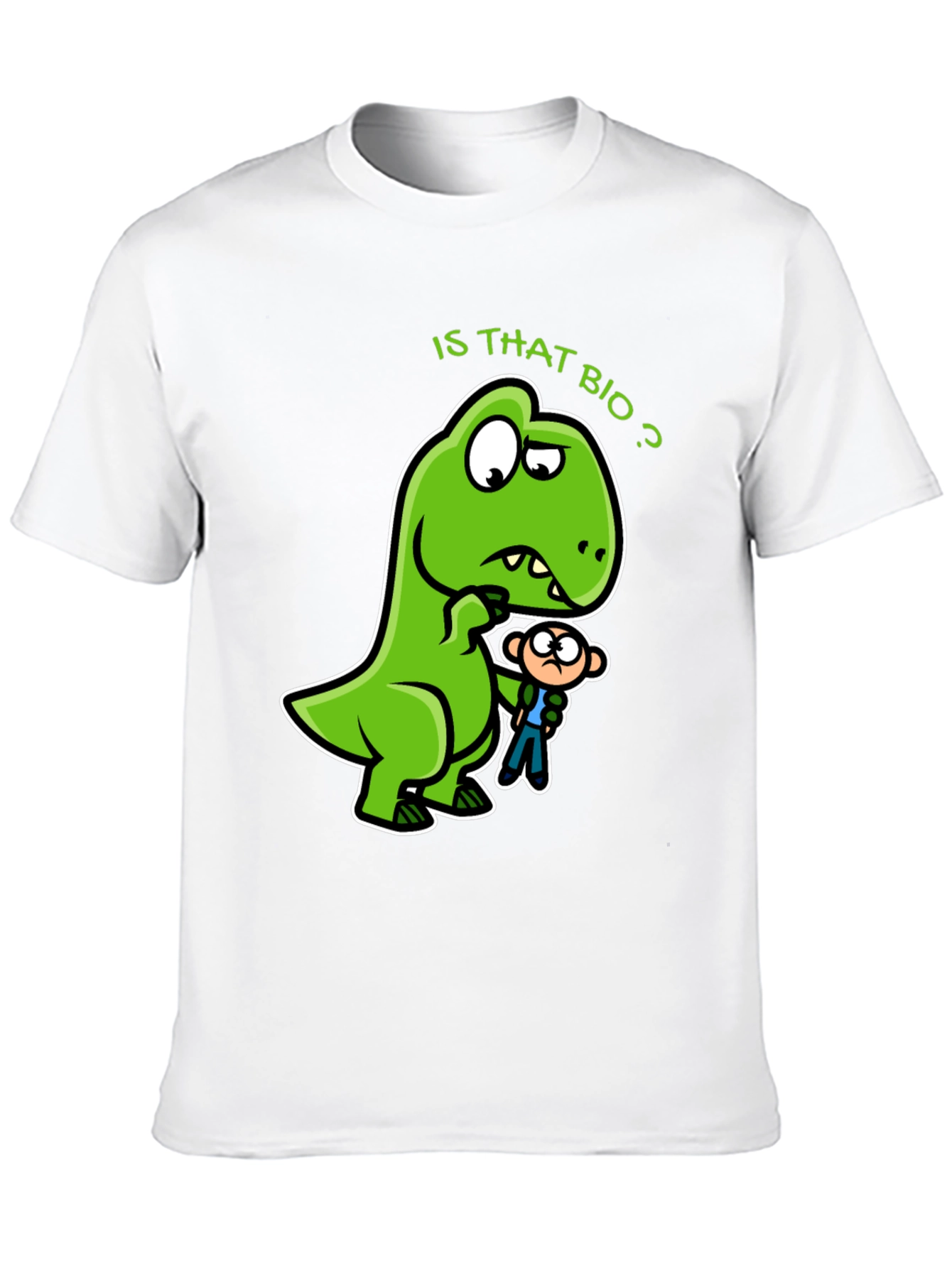 Is That Bio? Funny Dinosaur Graphic T-Shirt