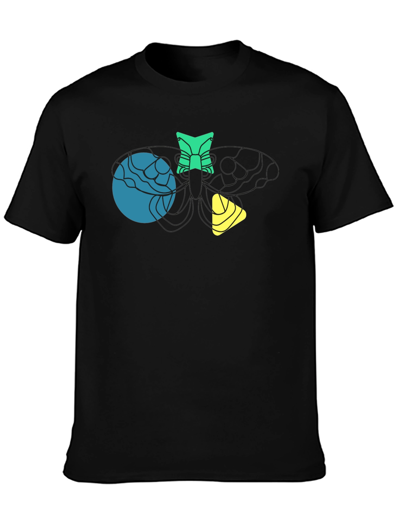 Abstract Graphic Black T-Shirt