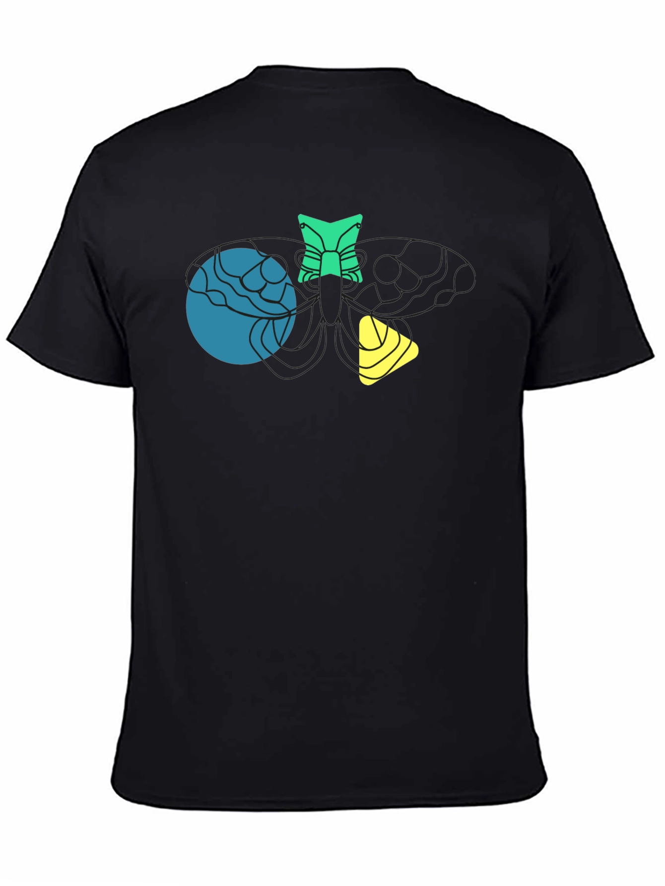 Abstract Graphic Black T-Shirt