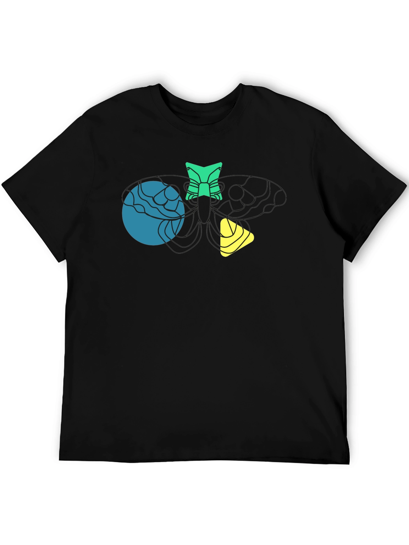 Abstract Graphic Black T-Shirt