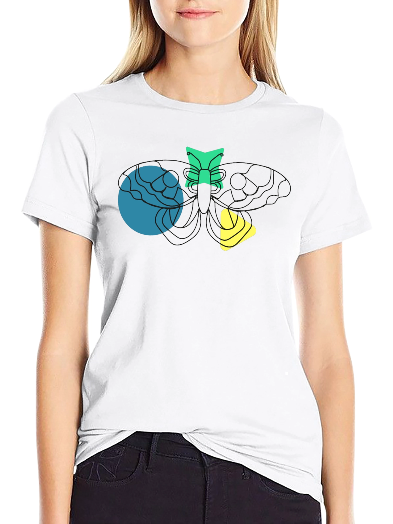 Abstract Graphic Black T-Shirt