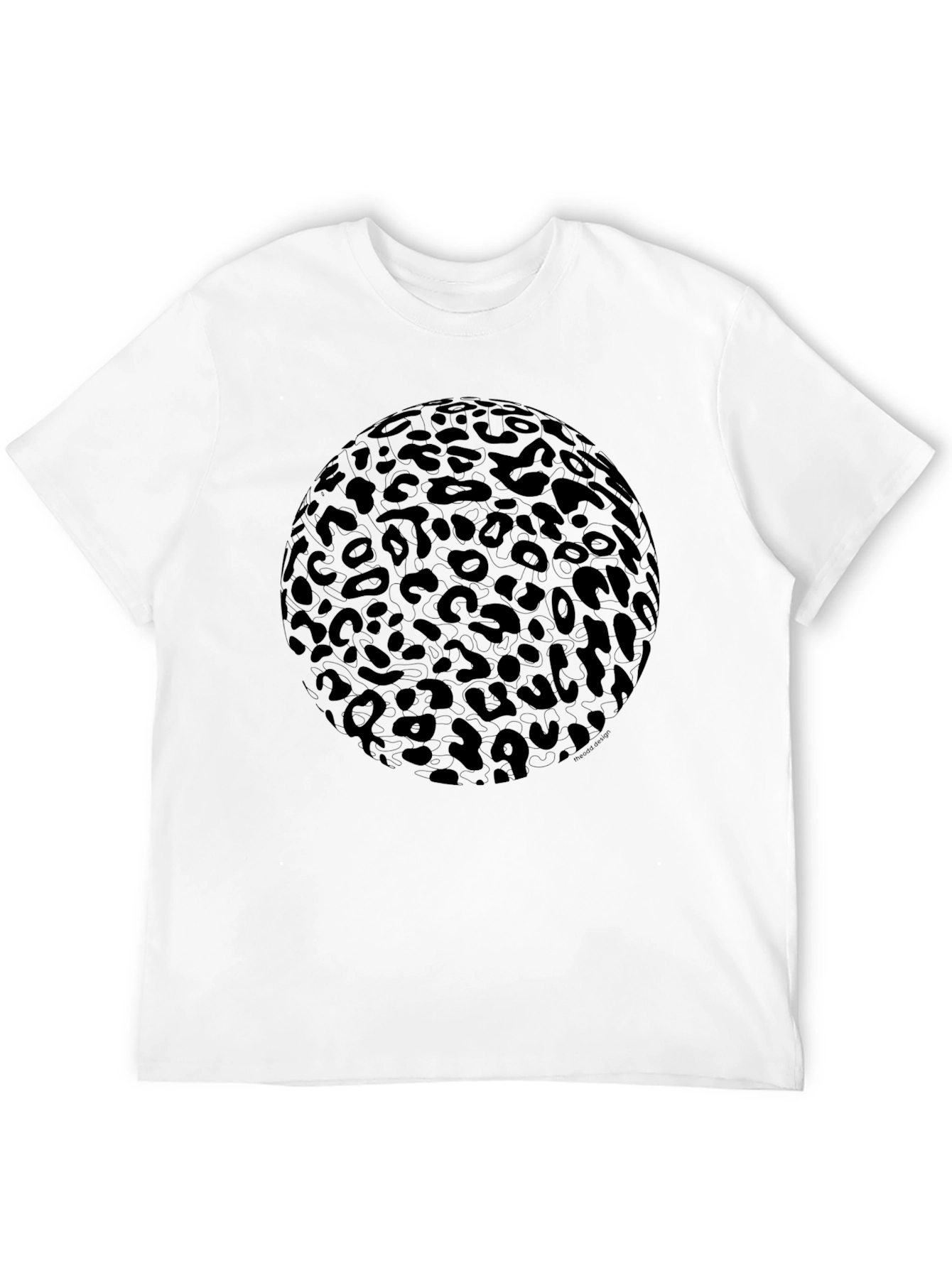Leopard Print Sphere Black Tee