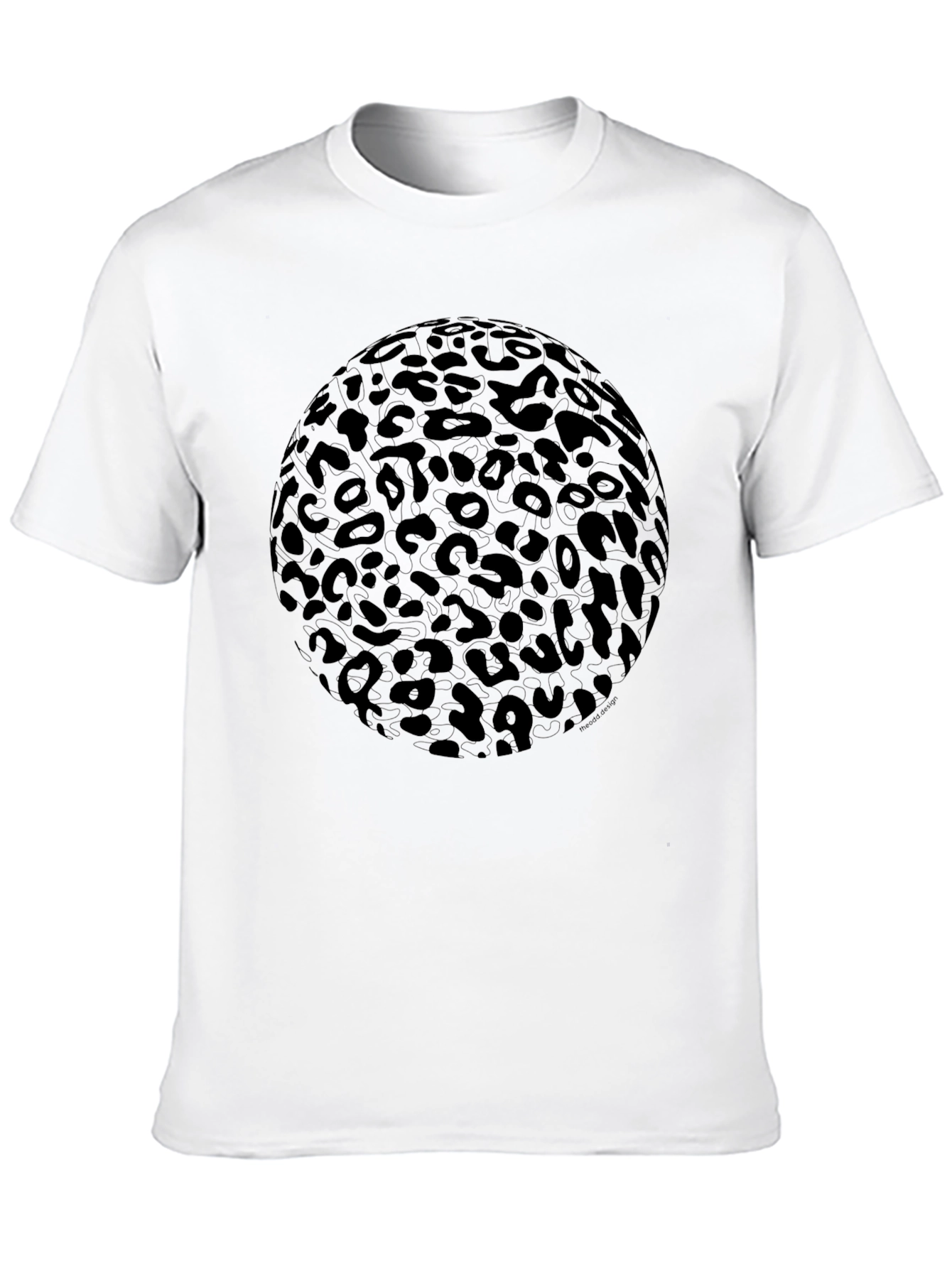 Leopard Print Sphere Black Tee