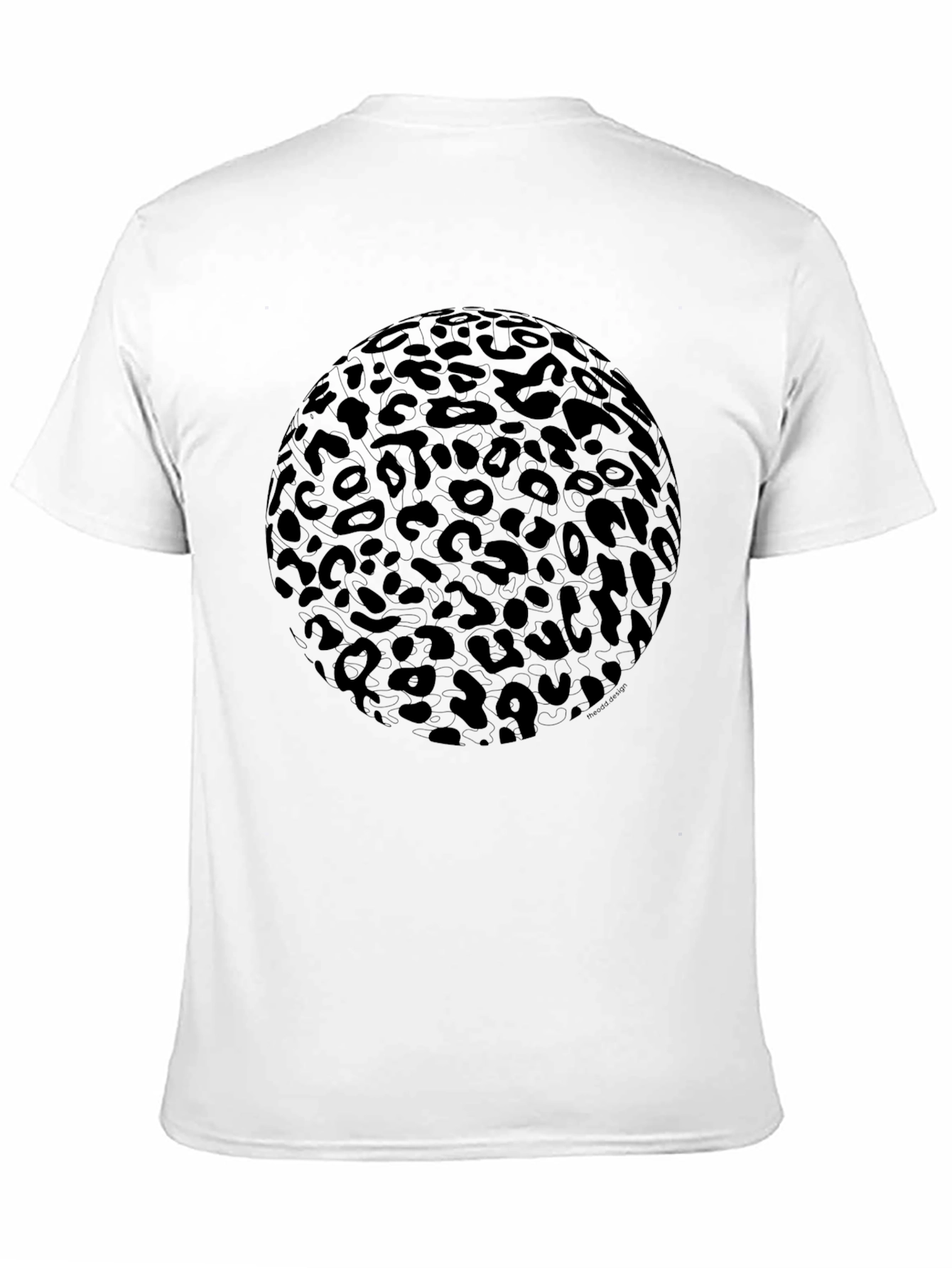 Leopard Print Sphere Black Tee
