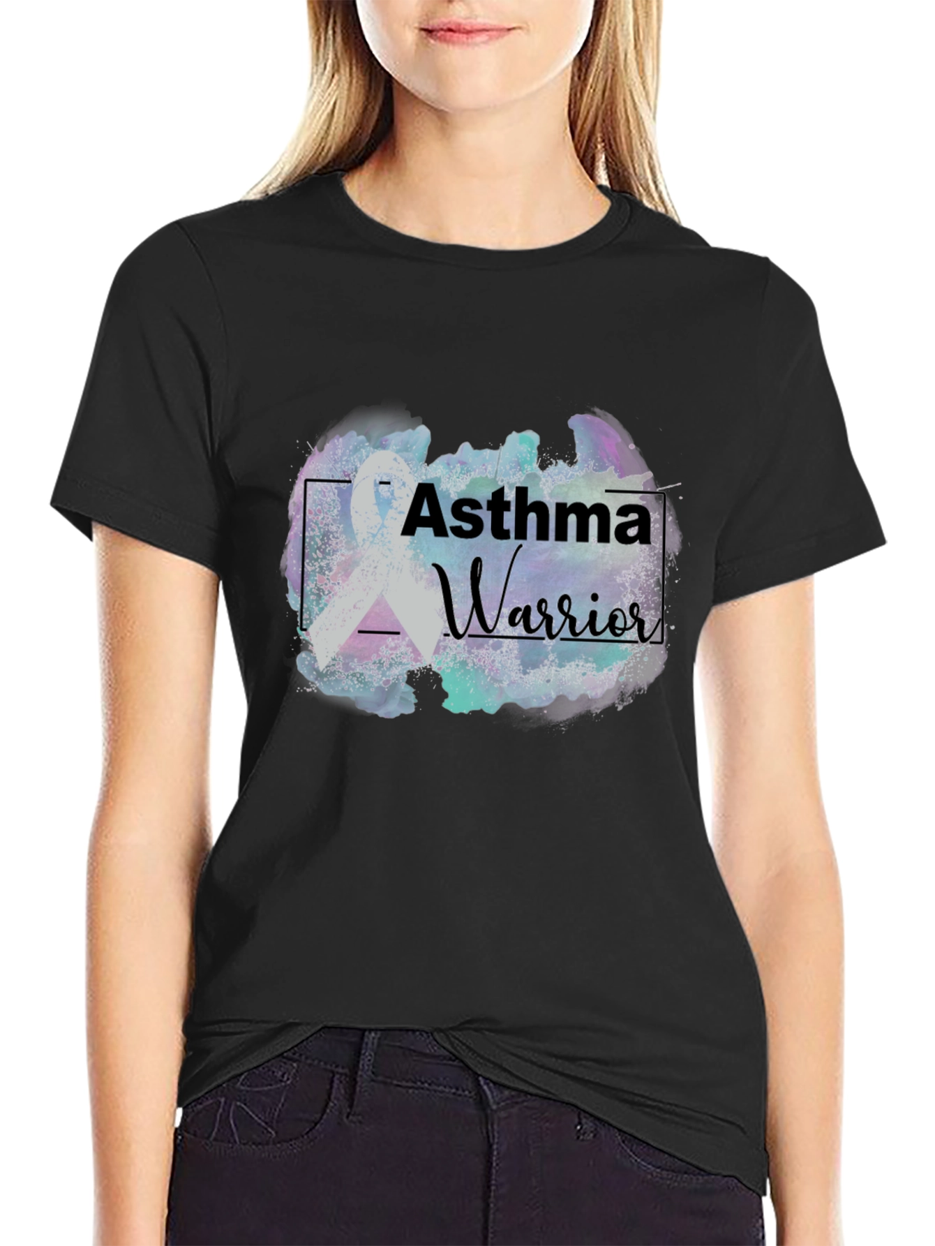 Asthma Warrior T-Shirt Black Graphic Tee