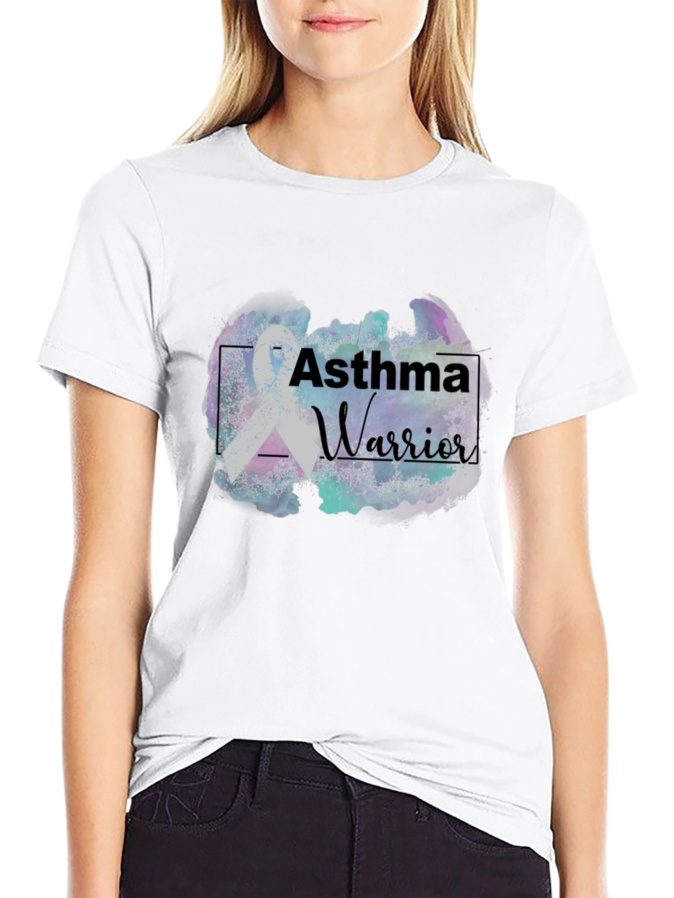 Asthma Warrior T-Shirt Black Graphic Tee
