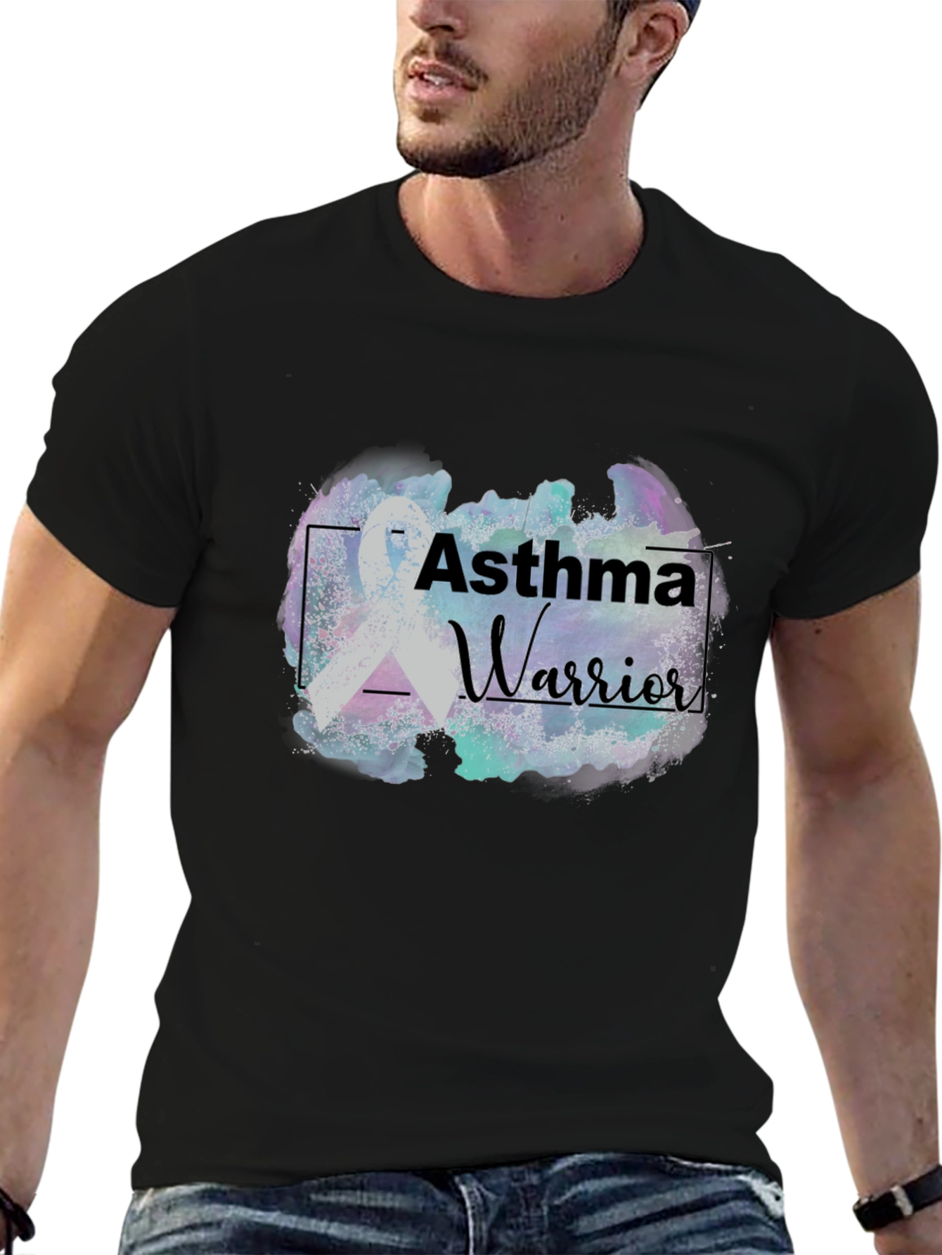 Asthma Warrior T-Shirt Black Graphic Tee