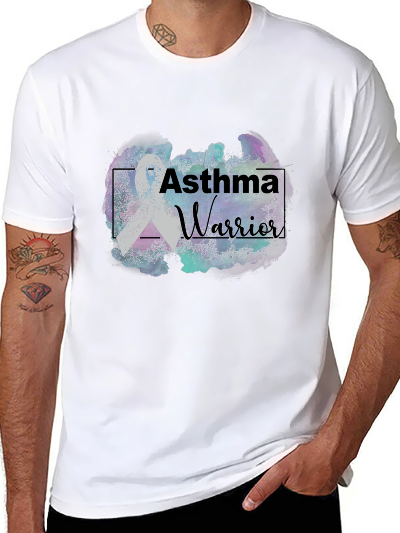 Asthma Warrior T-Shirt Black Graphic Tee