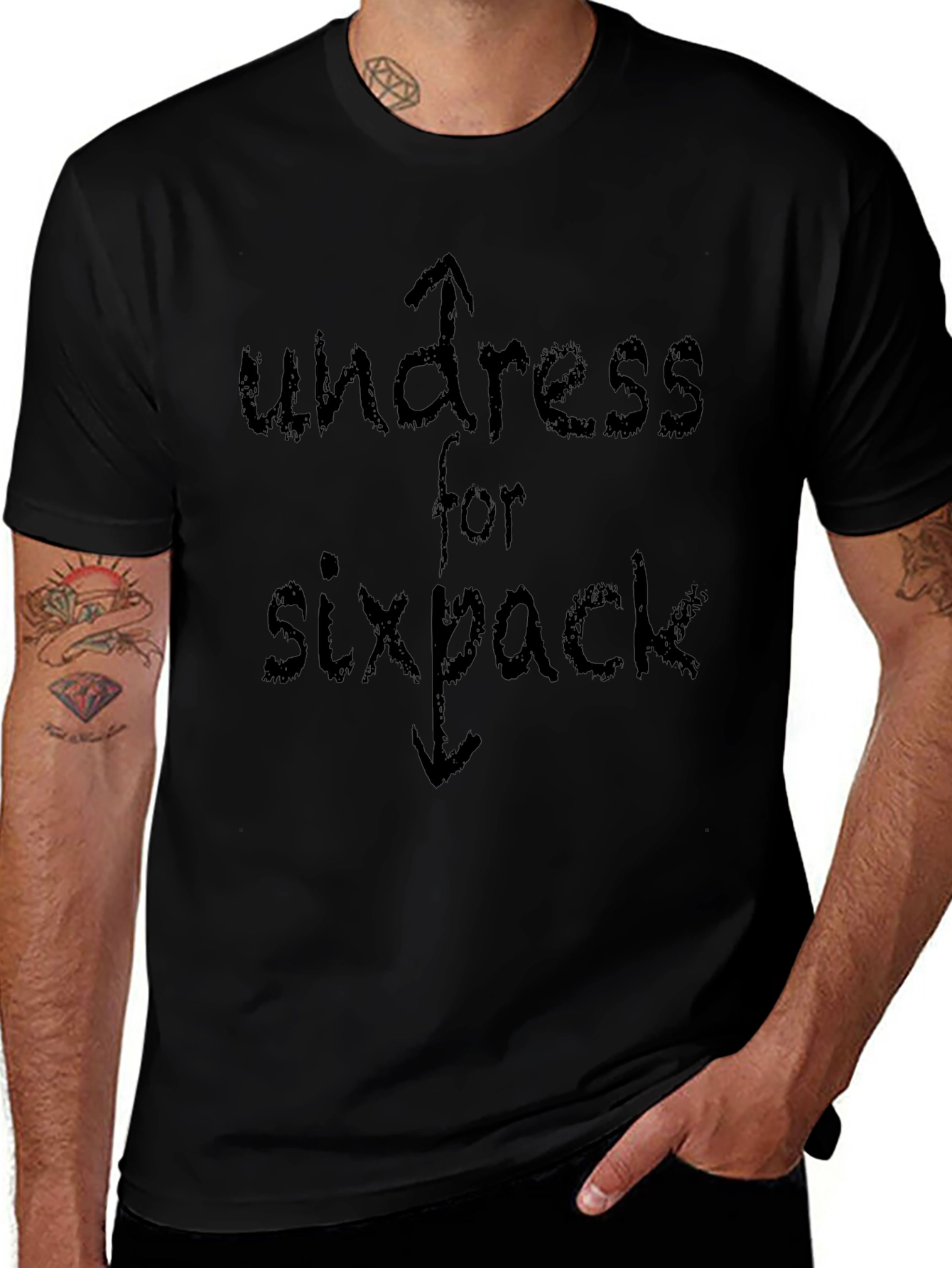 Undress for Sixpack Graphic T-Shirt