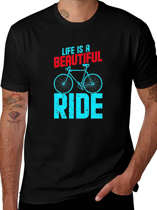Life is a Beautiful Ride T-Shirt - Bicycle Graphic Tee
