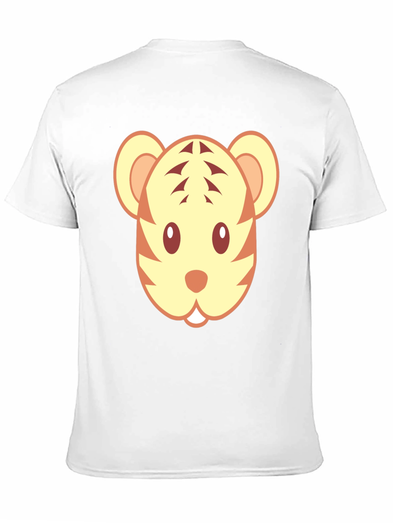 Cute Tiger Face Graphic Black T-Shirt
