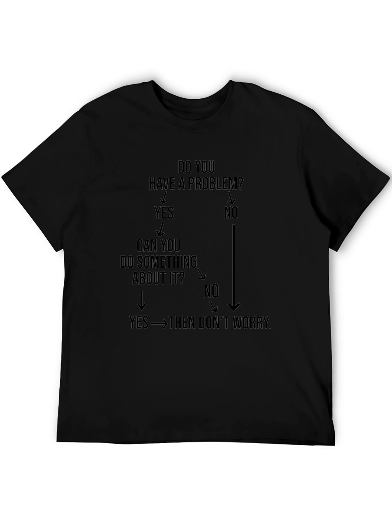 Funny Problem Solving Flowchart Graphic T-Shirt