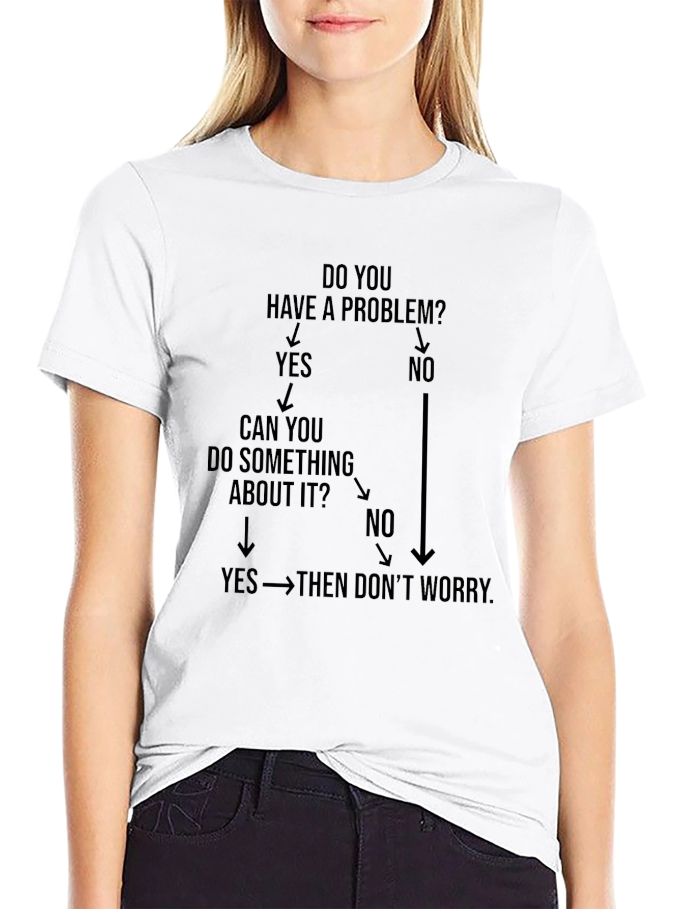 Funny Problem Solving Flowchart Graphic T-Shirt