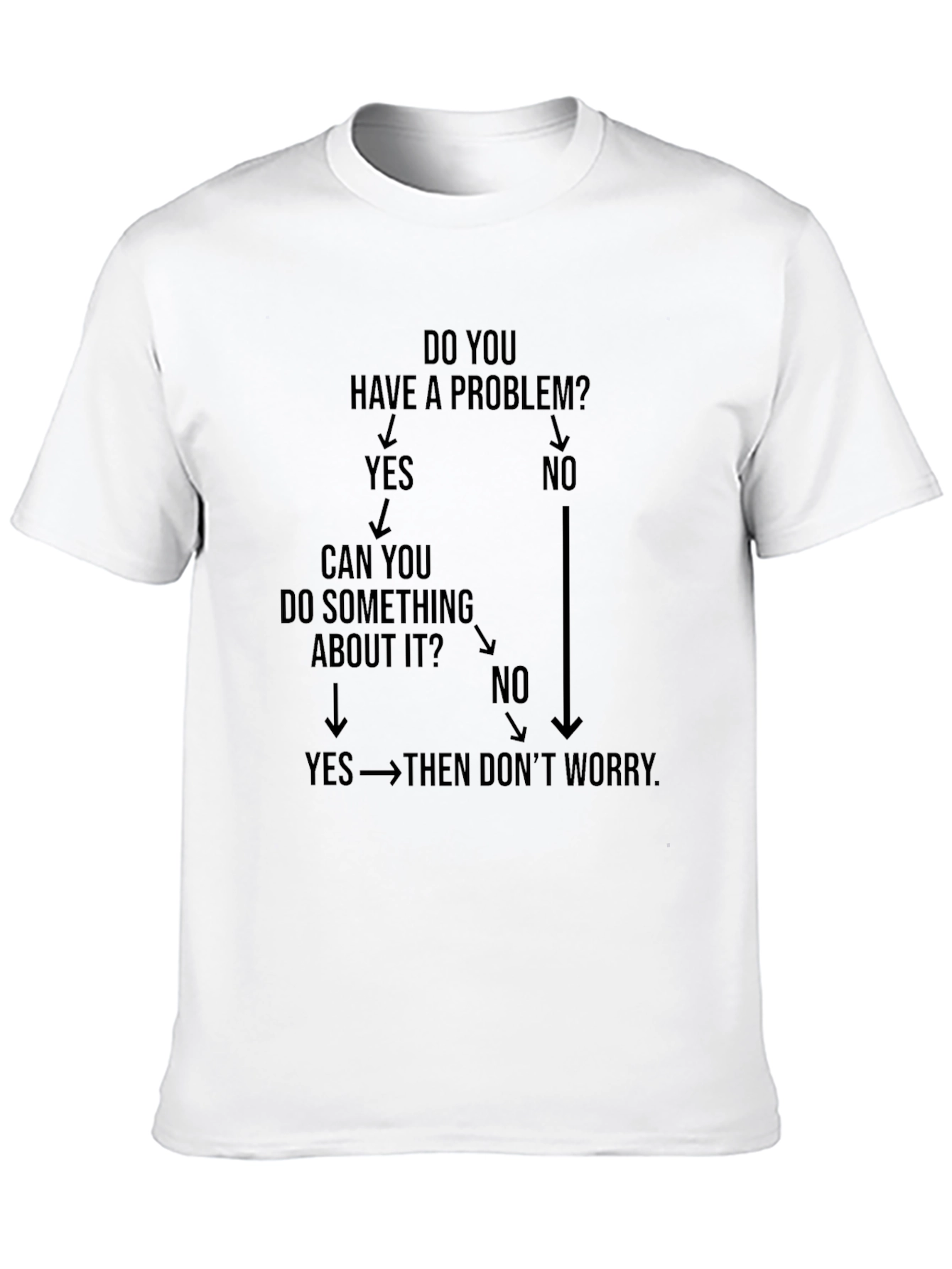 Funny Problem Solving Flowchart Graphic T-Shirt
