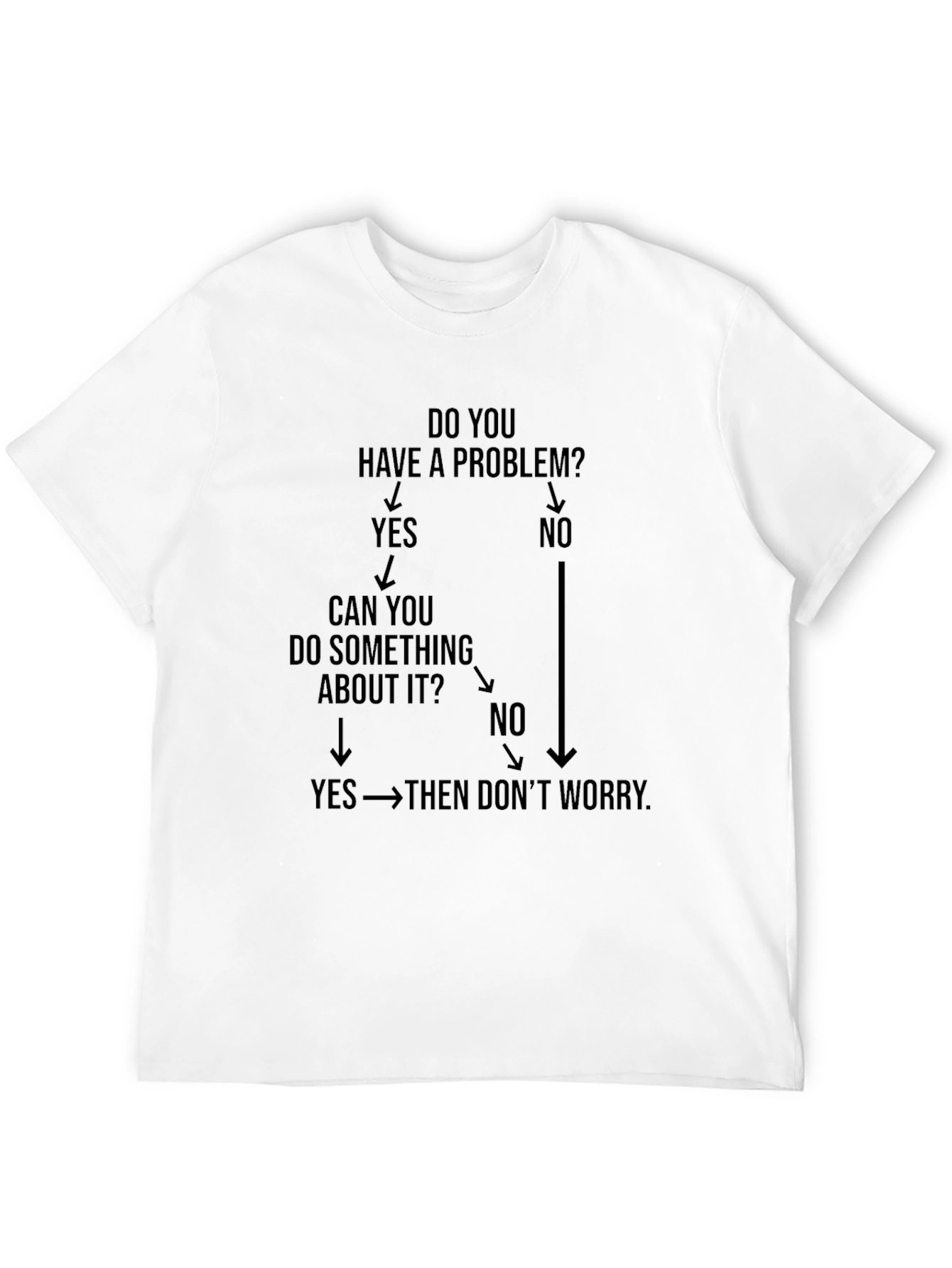 Funny Problem Solving Flowchart Graphic T-Shirt