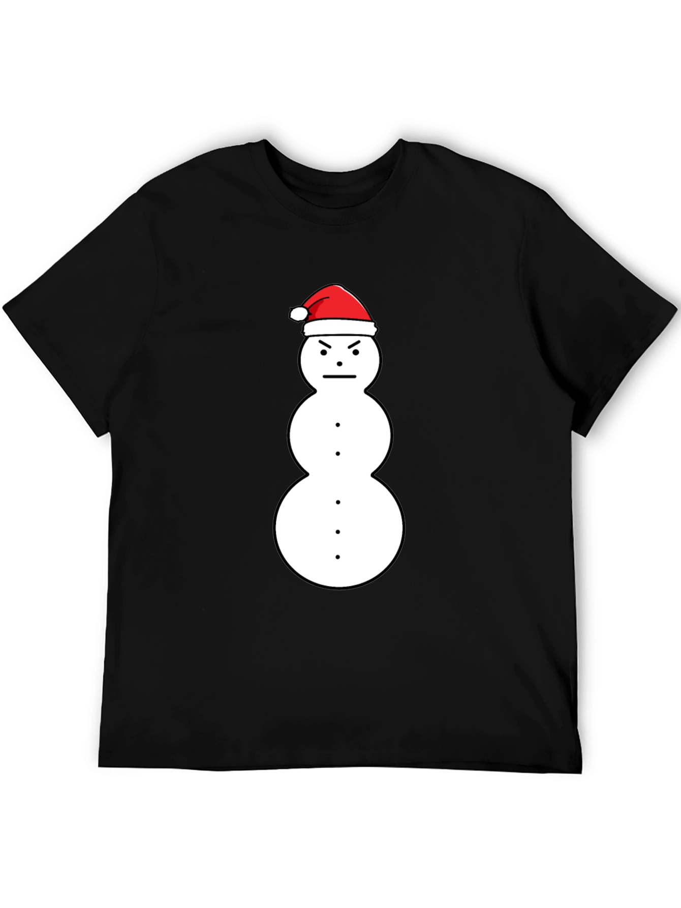 Grumpy Snowman Santa Hat Graphic Tee