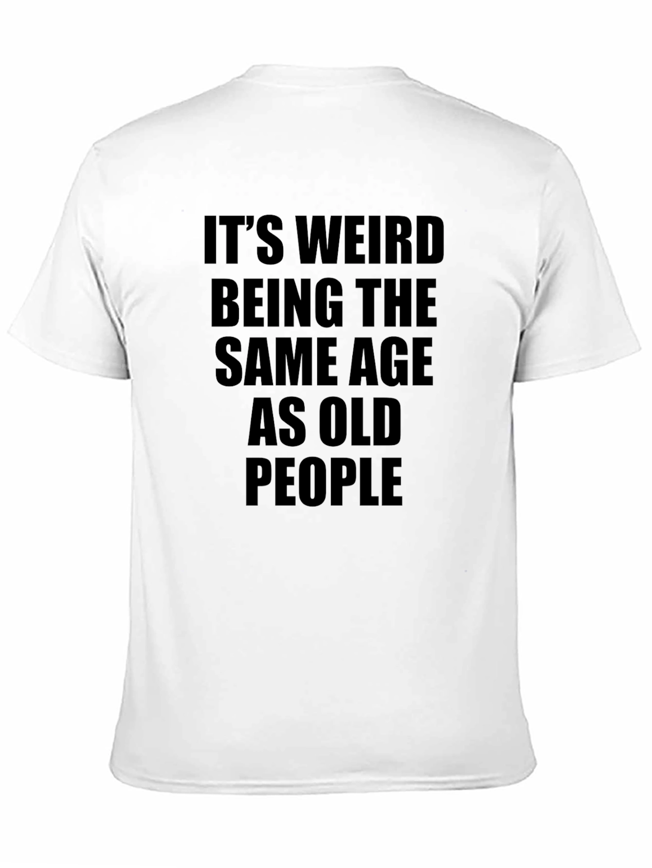 Funny Old People Graphic Tee - Black Cotton T-Shirt