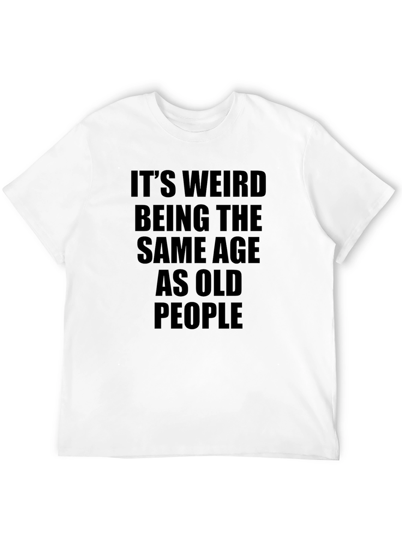 Funny Old People Graphic Tee - Black Cotton T-Shirt